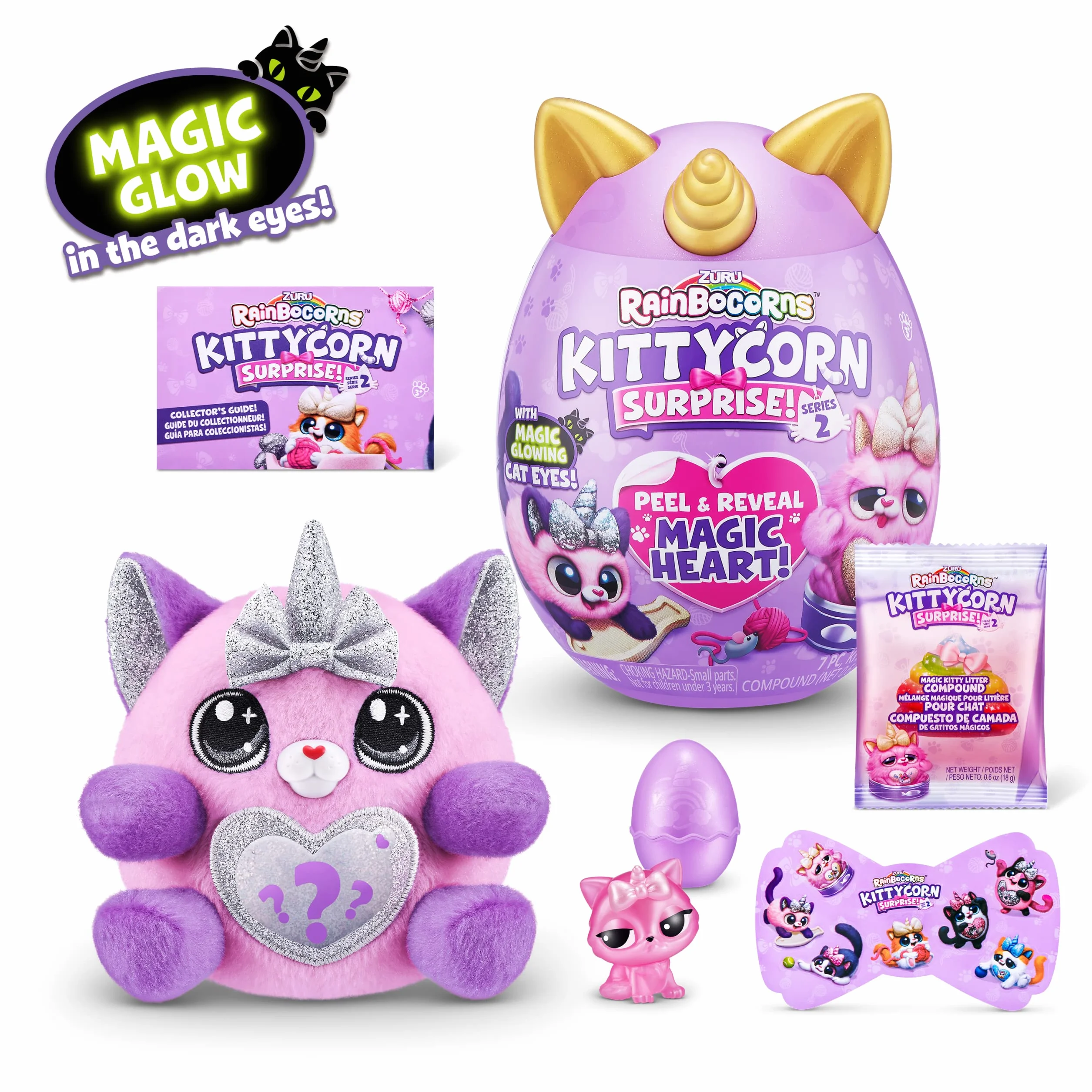 Rainbocorns Kittycorn Surprise Series 2 pluszowy kot bengalski Sola kolekcjonerski 10 niespodzianek od 3 lat