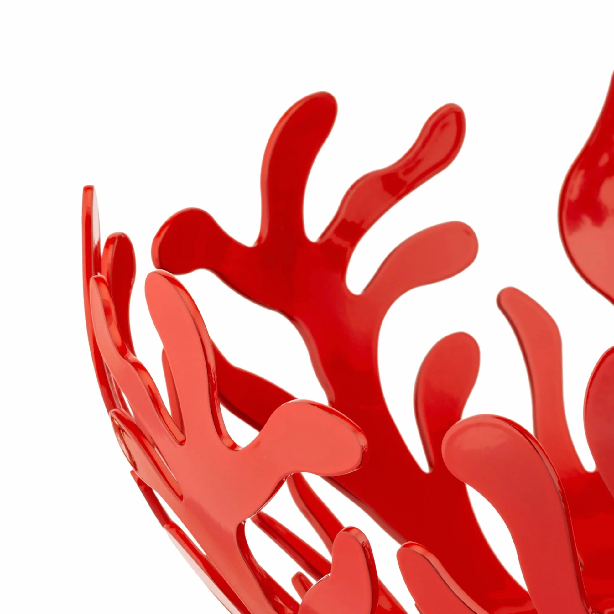 Alessi ESI01/29 Mediterraneo uchwyt na owoce ze stali nierdzewnej, lakierowany na bazie żywicy epoksydowej, czerwony, Ø 29 cm