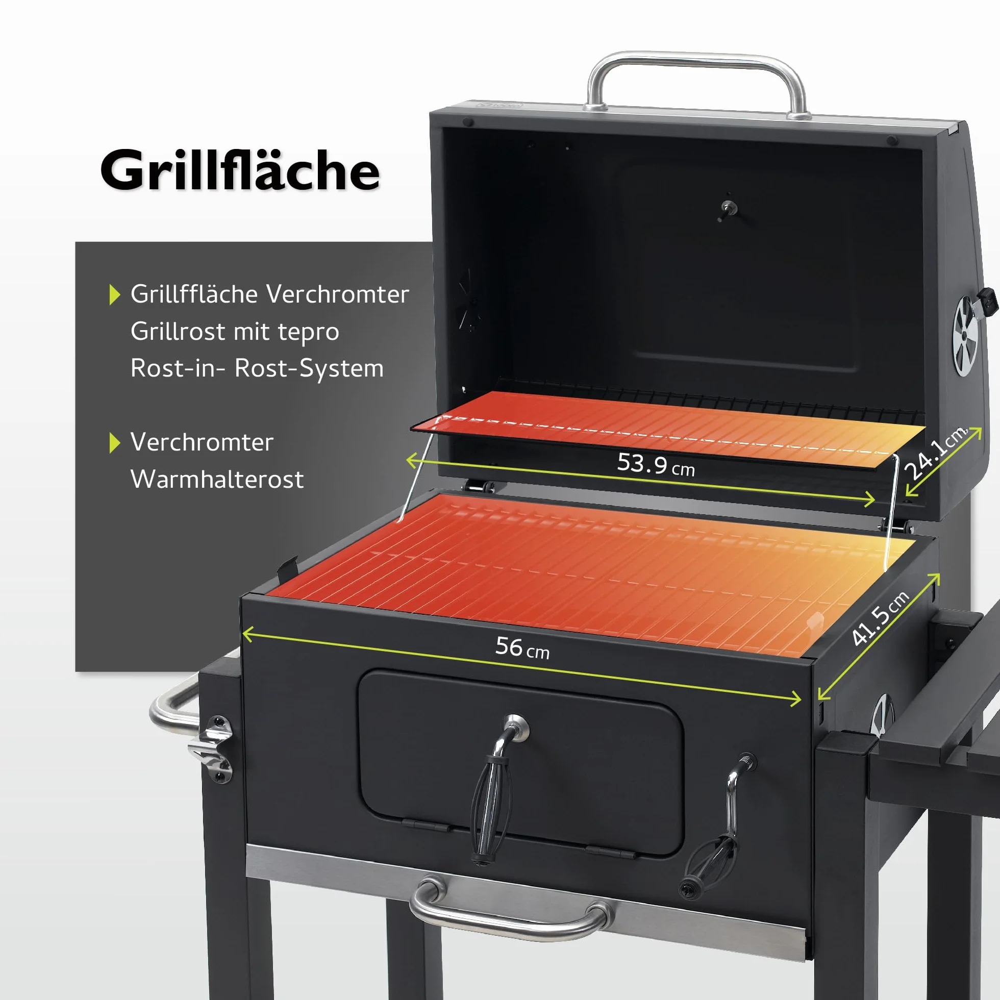 Tepro Toronto Click Charcoal BBQ Antracyt/Stal nierdzewna