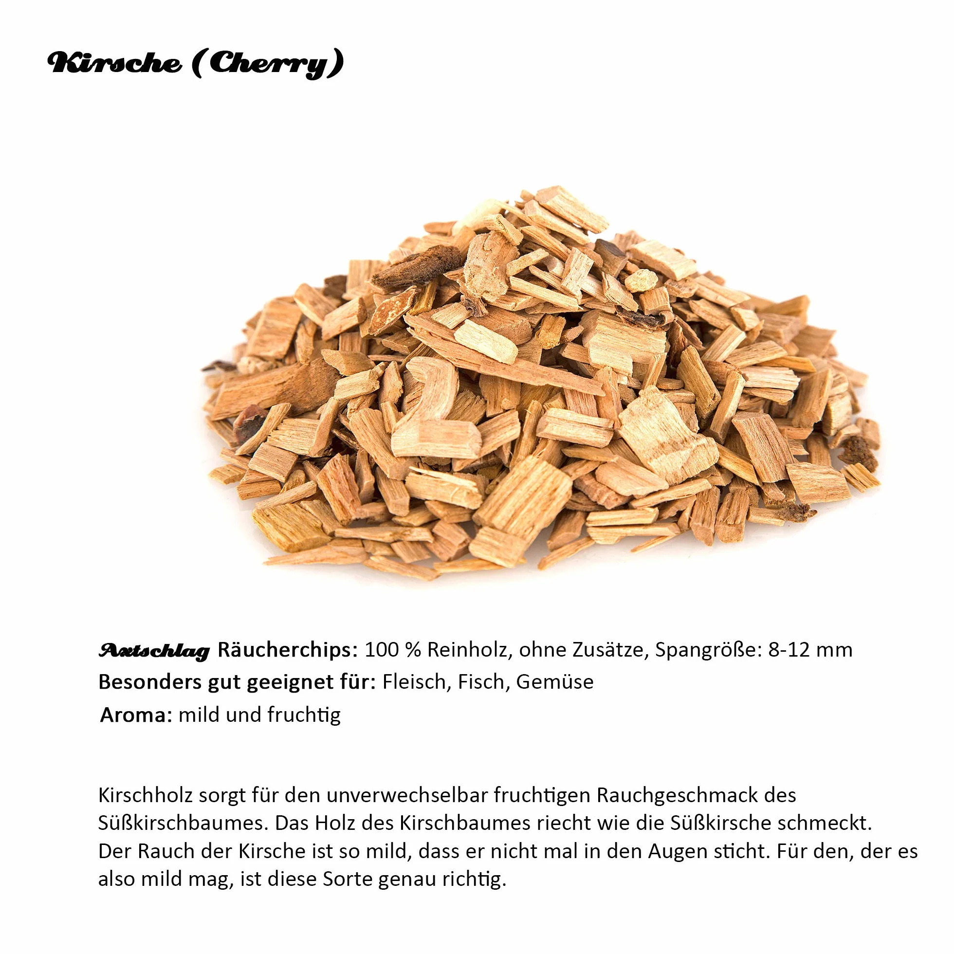 Axtschlag Cherry Wood 100G00M0000V Zrębki Drewniane do Wędzenia, Brązowy, 1 kg