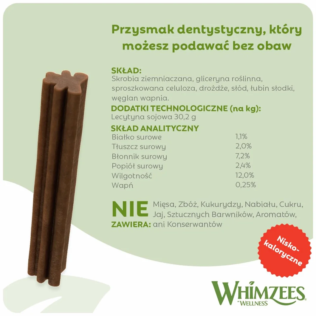 WHIMZEES Puppy Stix XS/S 28 Sztuk Gryzaki Dentystyczne dla Małych Psów Naturalne Bezzbożowe Bez Dodatku Cukru