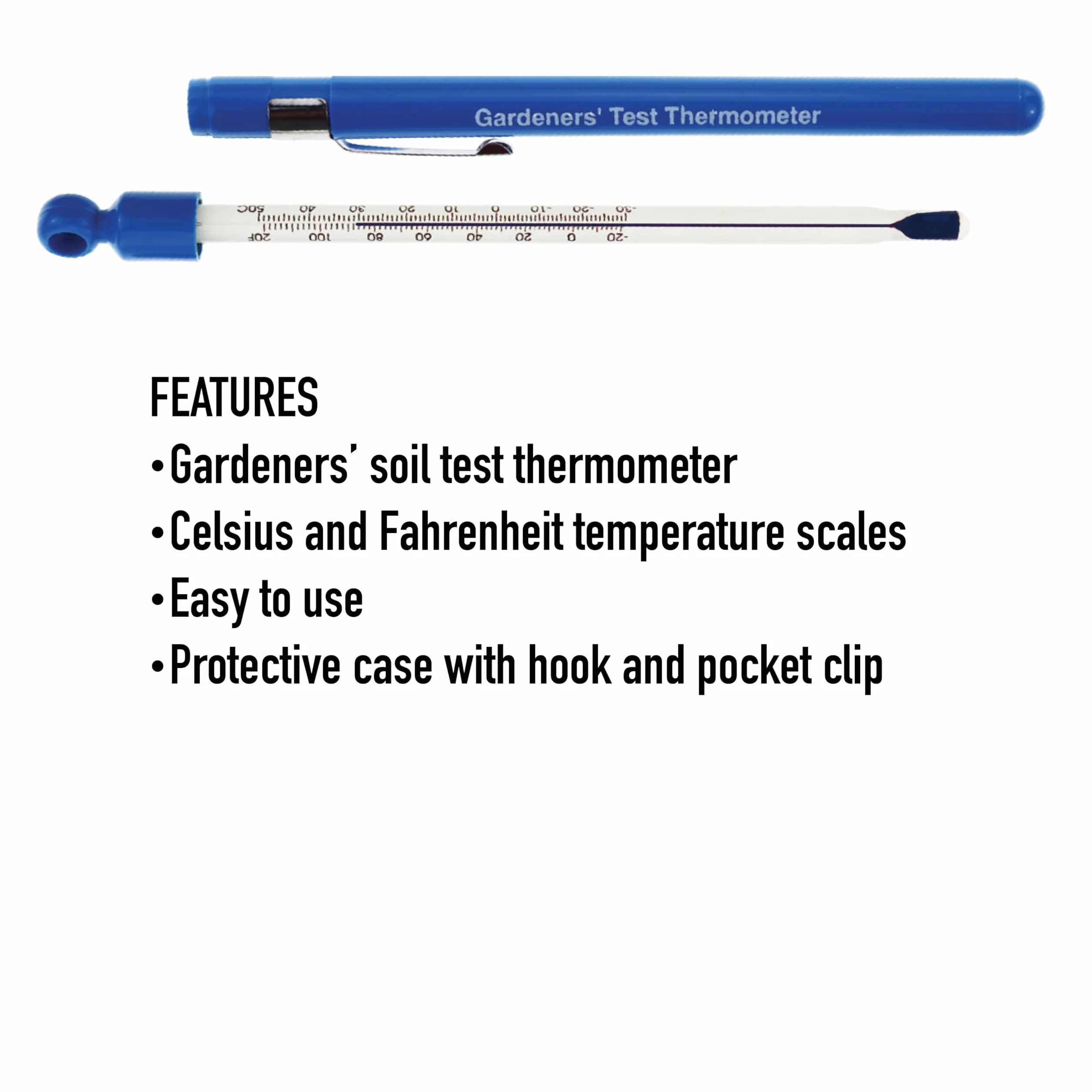 Thermometer World Praktyczna sonda do pomiaru temperatury gleby do ogrodu - sonda przed siewem i sadzeniem