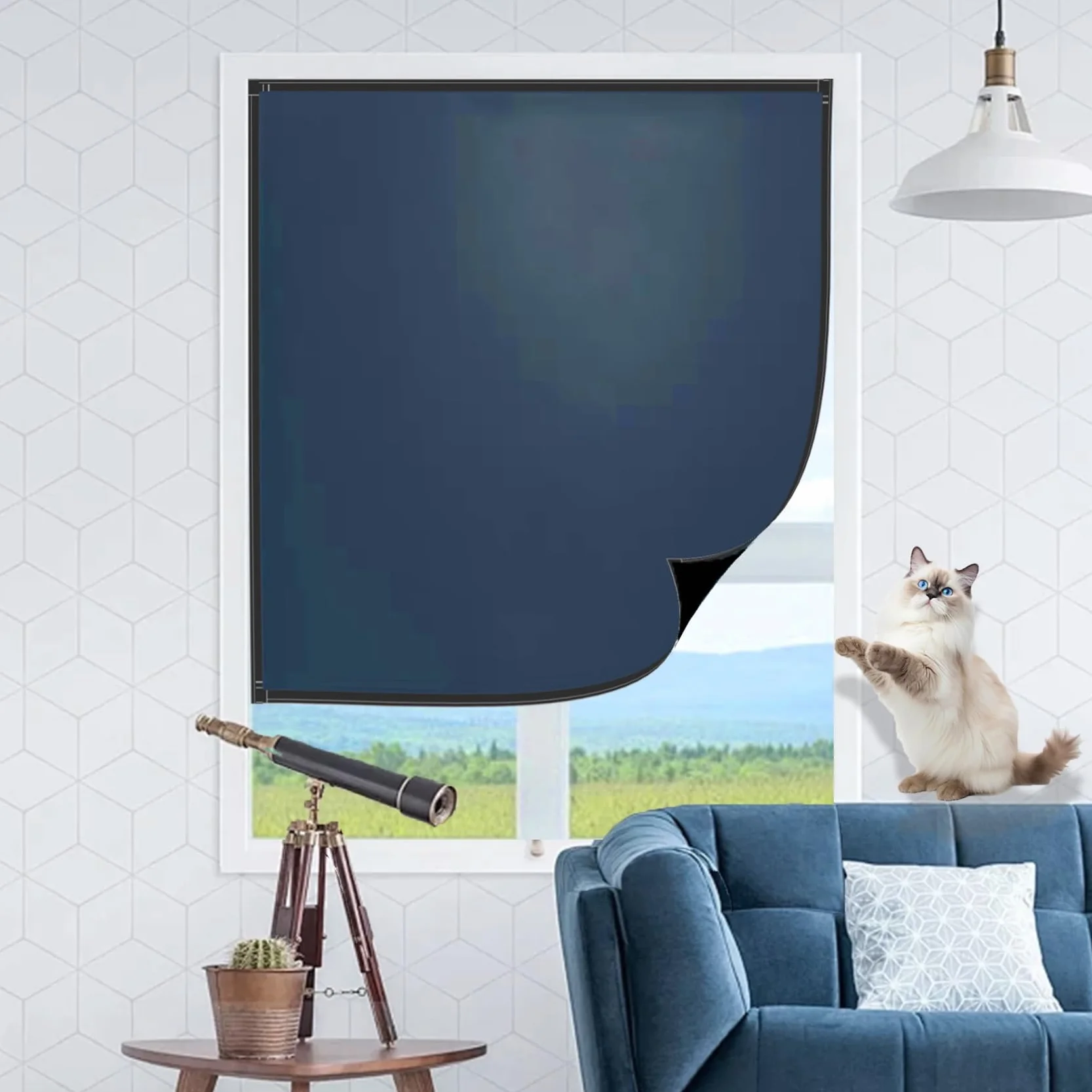 Rolety zaciemniające 30 x 50 cm, łatwe w montażu, energooszczędne, nieprzezroczyste, bez wiercenia, z taśmą nano, idealne na poddasze, blokujące niebieskie światło, osłony okienne