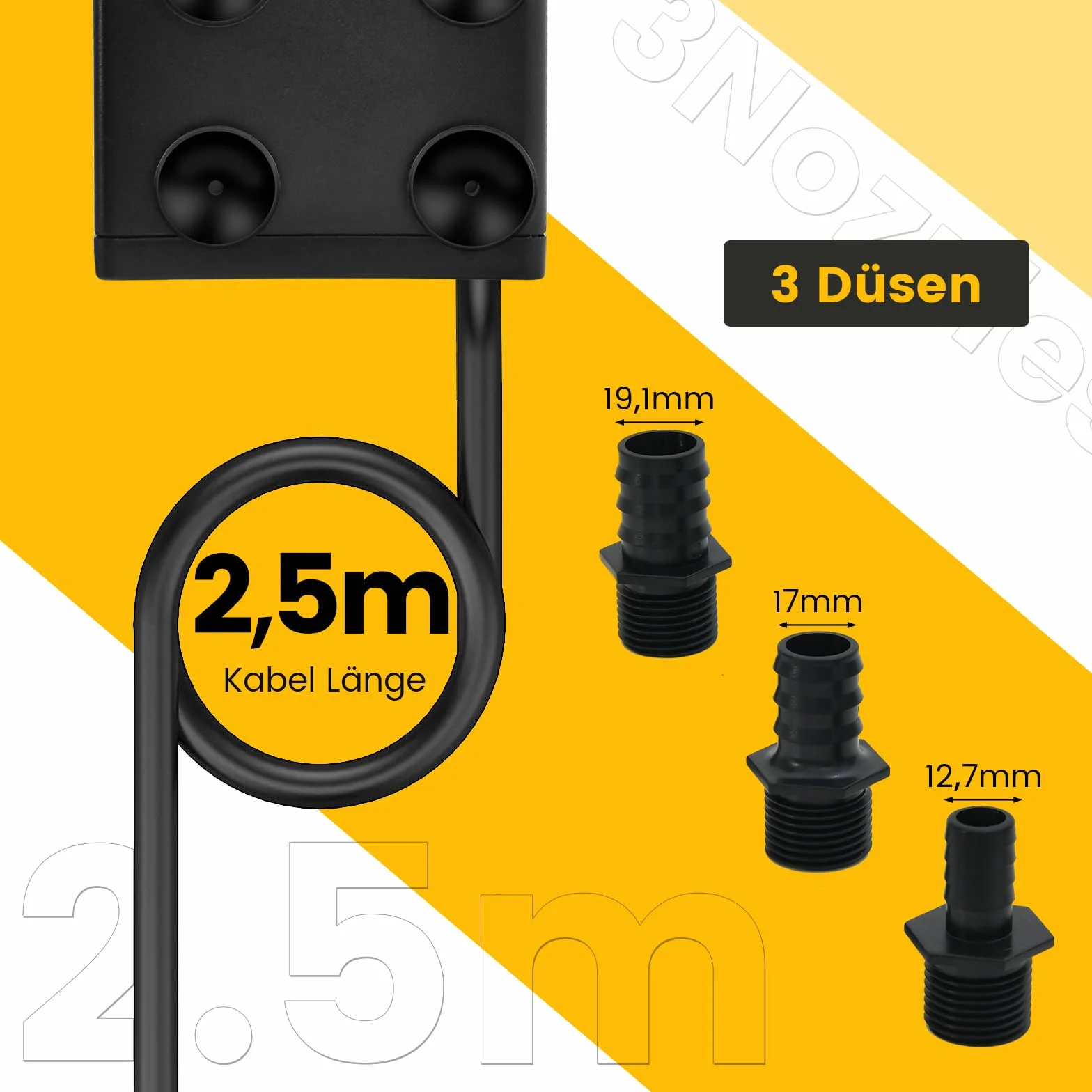 COSTWAY Pompa do akwarium 30 W 1450 l/h 2,5 m