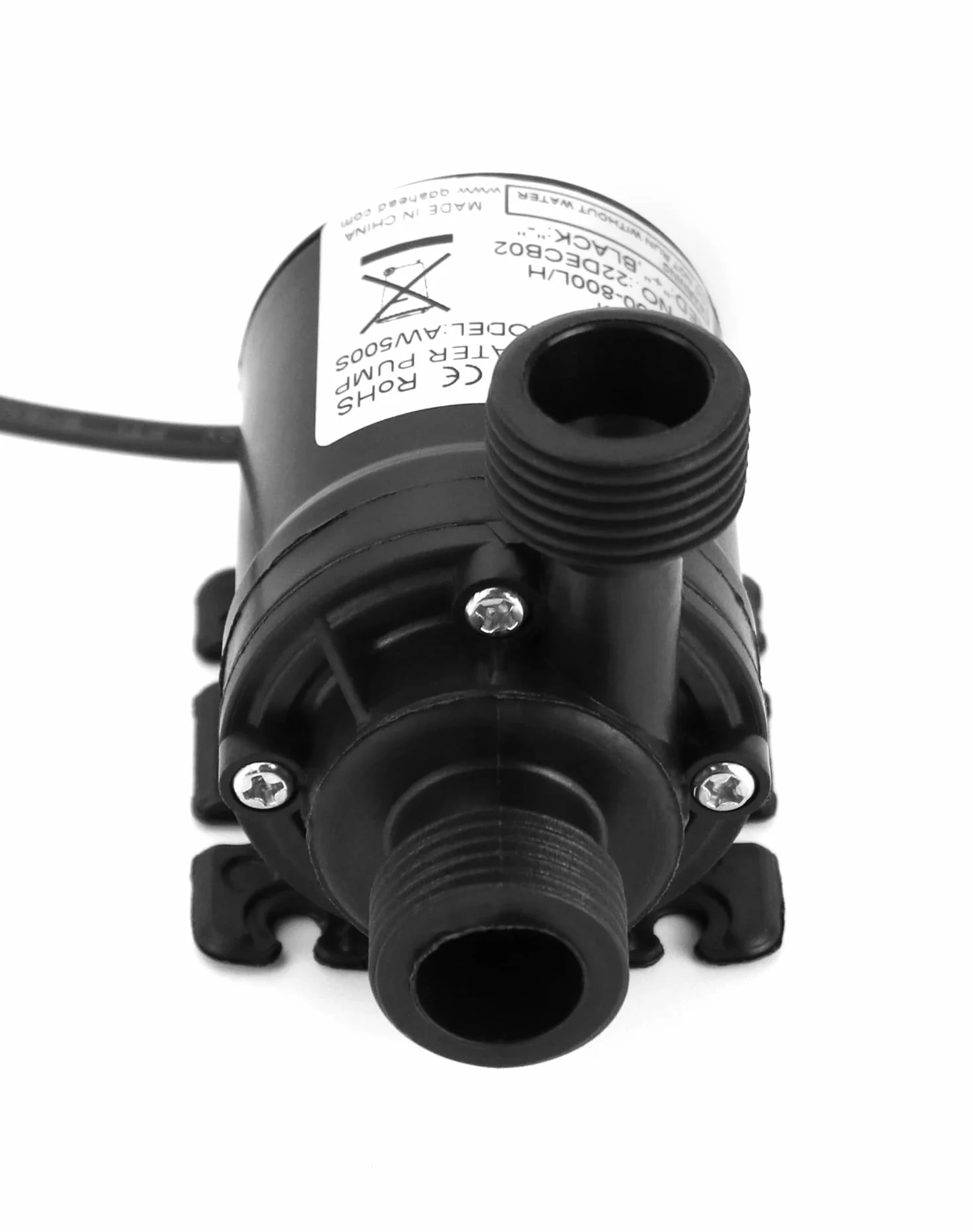 QWORK® 2 kawałki DC 12V pompa wodna 800L/H 5M, bezszczotkowa zatapialna pompa wodna, do basenu fontannowego system obiegu słonecznego system obiegu wody