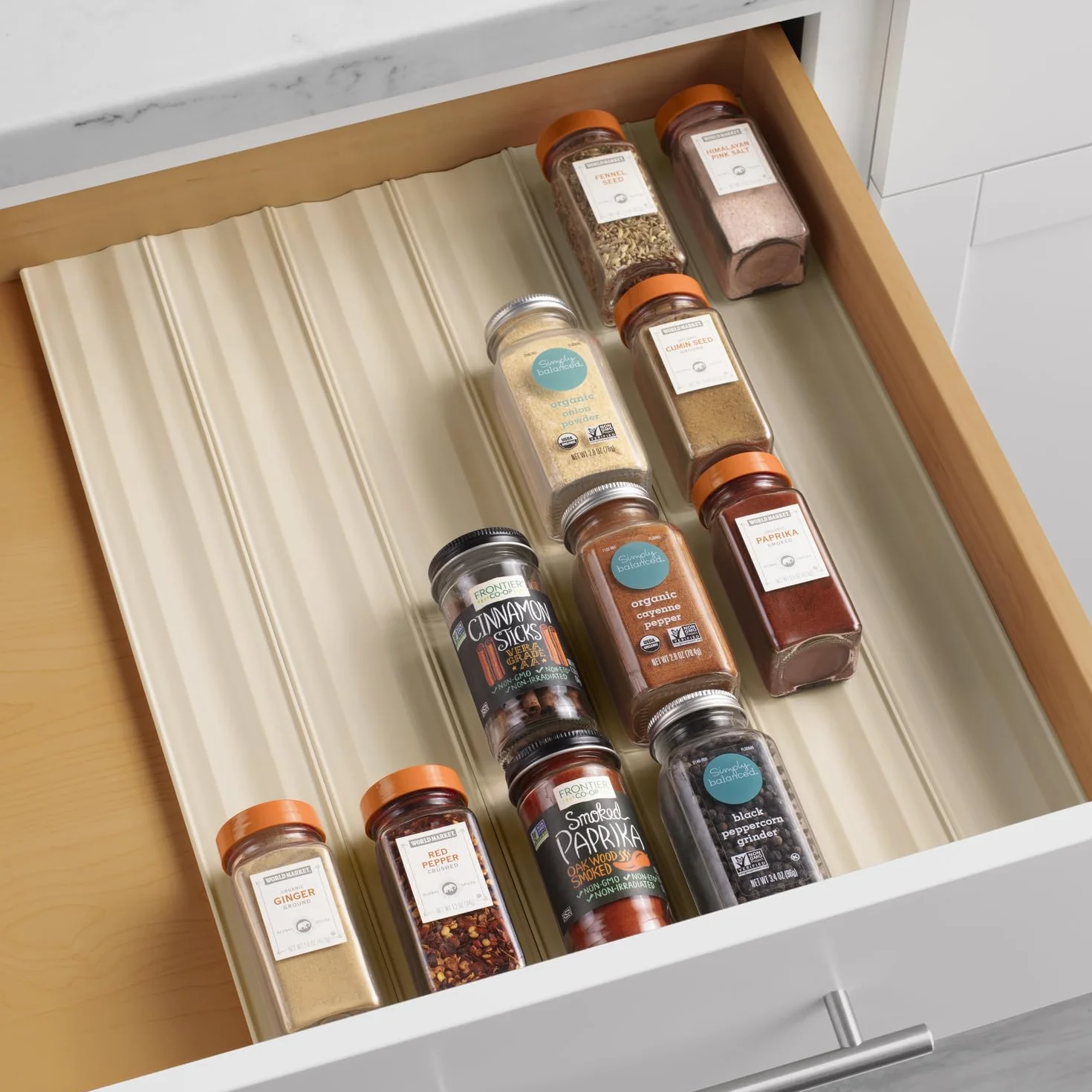 YouCopia SpiceLiner wkładka do szuflady na przyprawy 3 m, piaskowiec