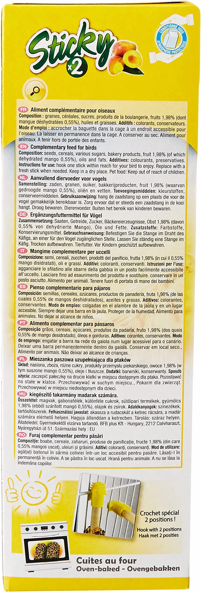 Karmić kanarki pałeczki z egzotycznymi owocami Riga 60 g