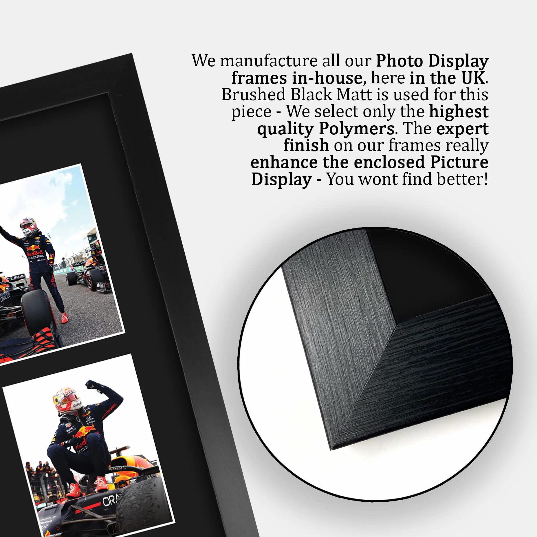 HWC Trading FR A3 Max Verstappen Gifts drukowany autograf wyświetlacz prezentacyjny dla fanów wyścigów Formuły 1, A3, oprawiony