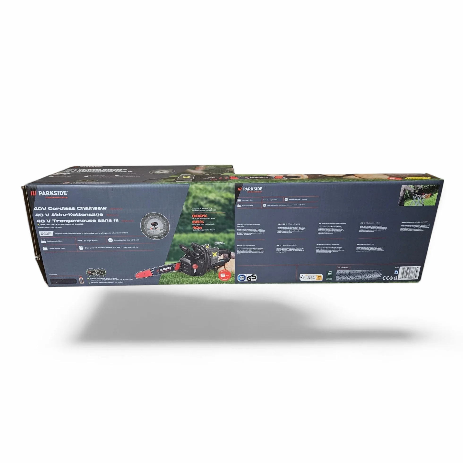 PARKSIDE PERFORMANCE® 40 V akumulatorowa piła łańcuchowa PPKSA 40 Li B2, bez akumulatora i ładowarki, długość cięcia: 38 cm