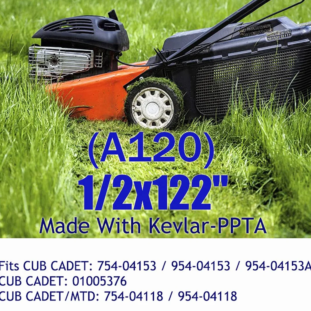 Pasek napędowy do deki kosiarki traktorowej Cub Cadet 754-04153 954-04153 954-04153A Cub Cadet MTD 754-04118 954-04118 Ferris Simplicity Snapper Cub Cadet 010053761757811 1/2" x 310 cm Wykonany z