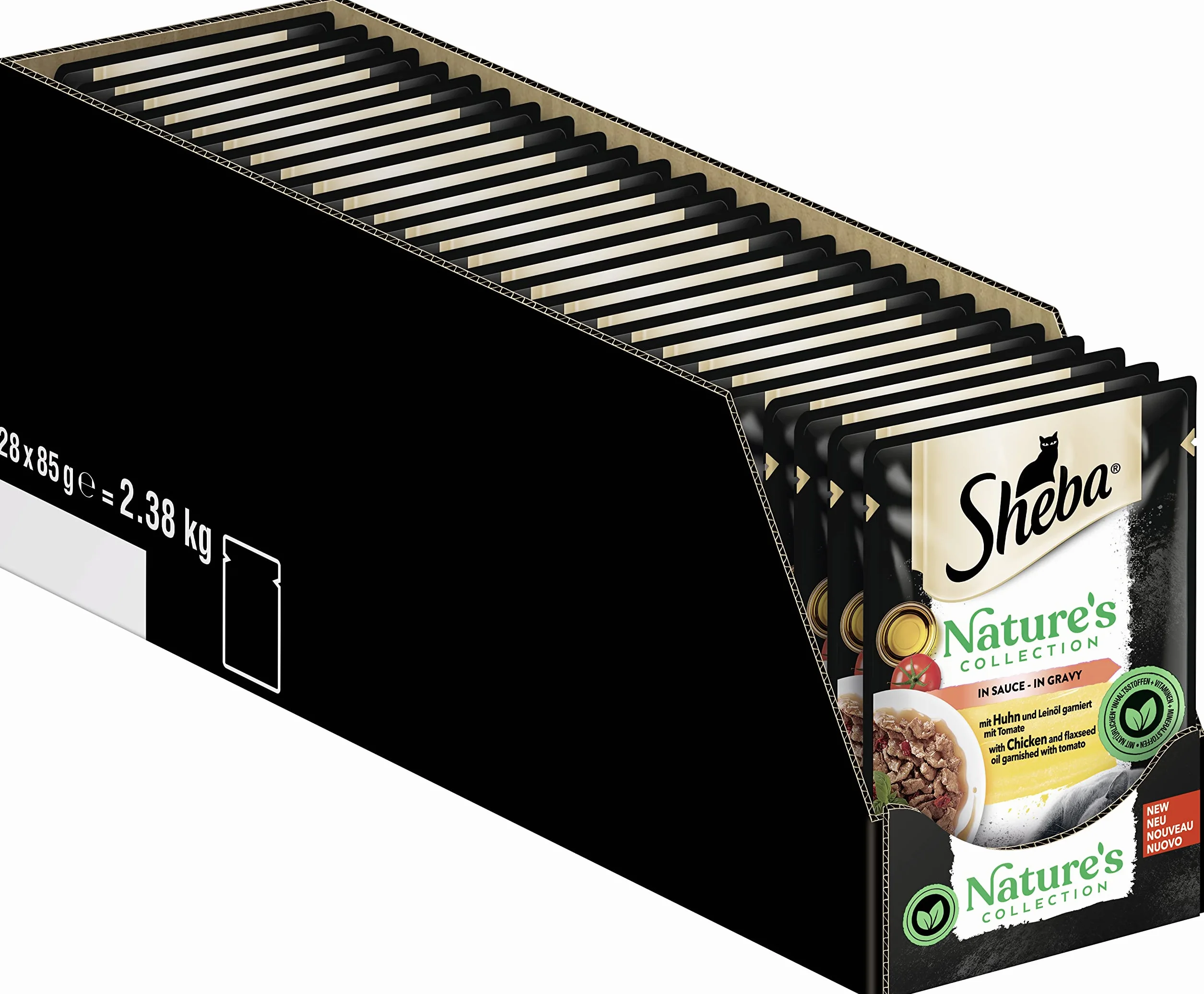 SHEBA Nature's Collection in Sauce mokra karma dla kota z kurczakiem porcjowany woreczek 28 x 85 g