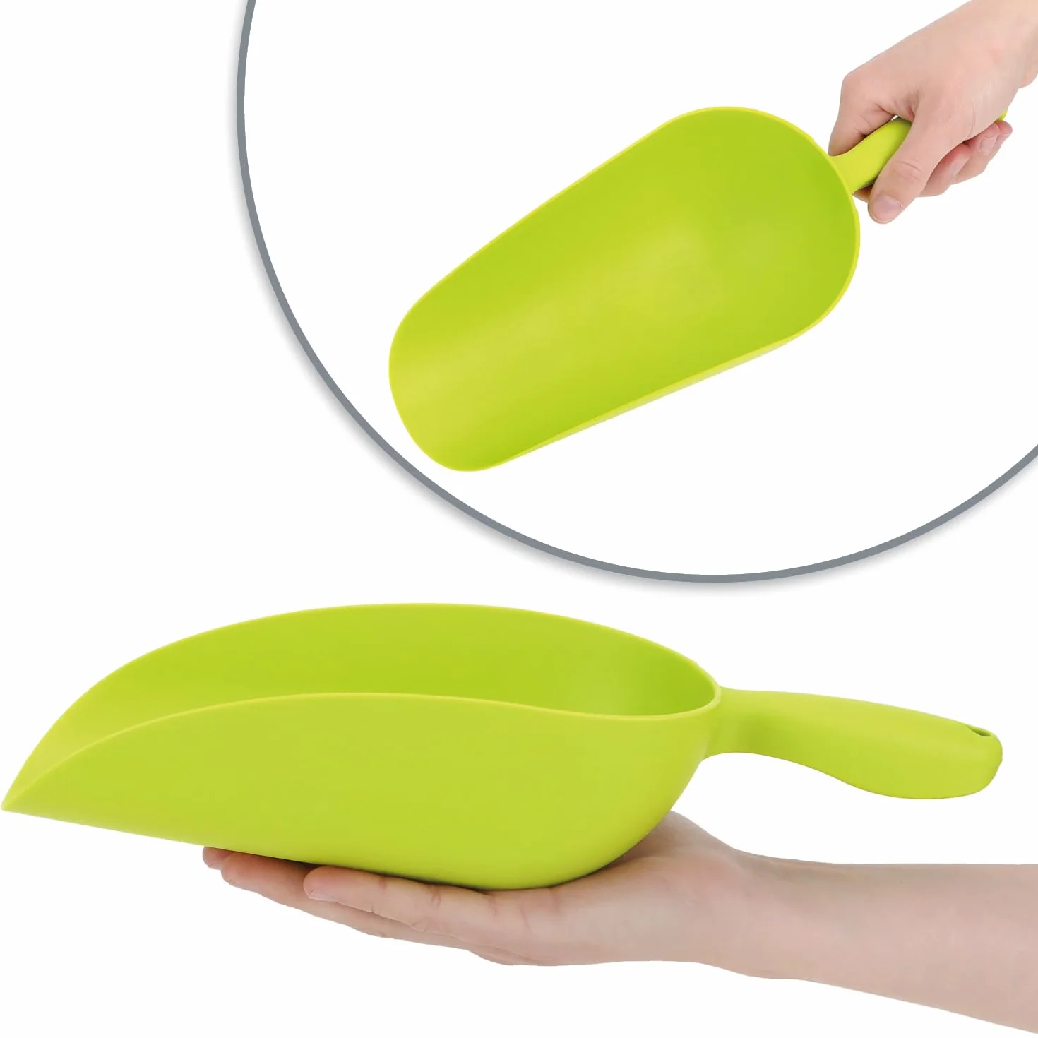 COM-FOUR® COM-FOUR 2x miarka do porcjowania paszy dla zwierzat - miarka do torebki plastikowej - miarka dla zwierzat domowych - miarka do wazenia paszy i nasion