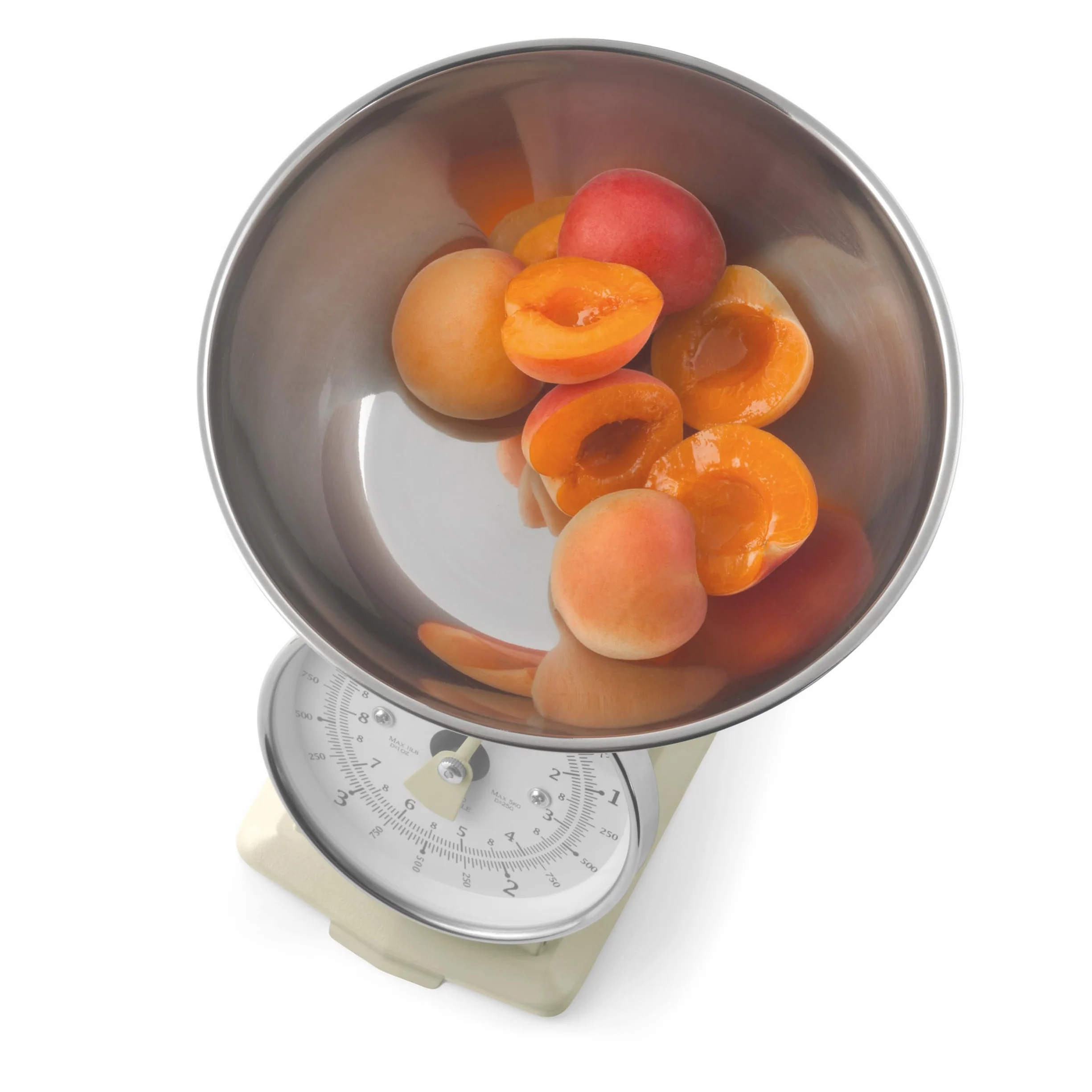 Salter SA00562CFEU12 Ponadczasowa mechaniczna waga kuchenna – pojemnosc 5 kg, miska nadajaca sie do mycia w zmywarce o pojemnosci 1 litra, skala do pieczenia, klasyczny design, duza tarcza cyfrowa