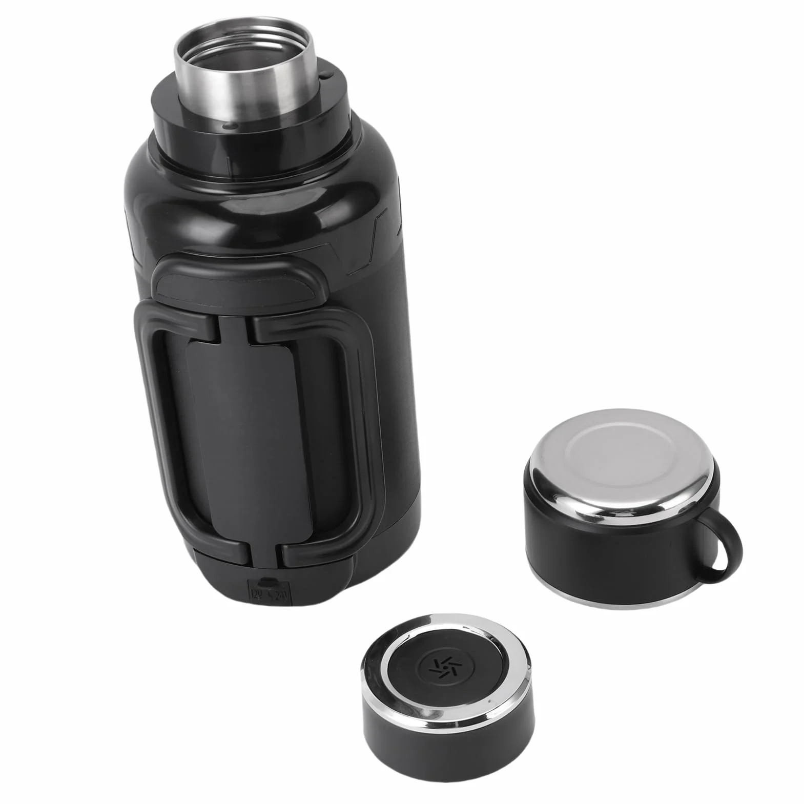 Yctze Czajnik Samochodowy 1500 Ml ze Stali Nierdzewnej 304 na Sucho z Czajnikiem Samochodowym, Przenośny Czajnik do Samochodu, Elektryczny 1500 Ml, Samochodowy ze Stali Nierdzewnej, Bojler, 304