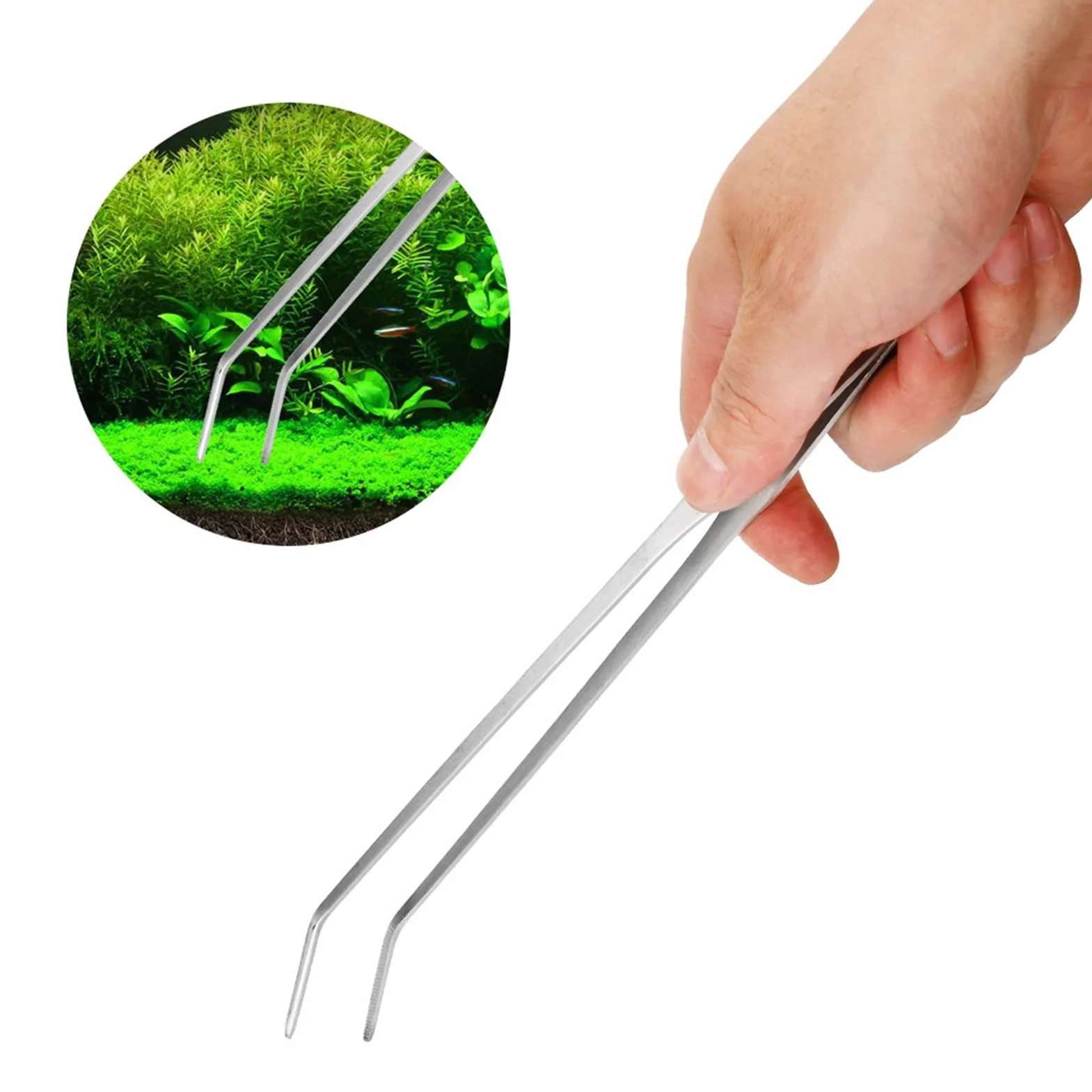 Zestaw NarzęDzi do Akwarium Aquascape, 6 w 1 Anti RośLina Wodna NarzęDzie do Aquascaping Pinceta ze Stali Nierdzewnej NożYczki ŁOpatka do Zbiornika Akwarium Zestawy Czystych
