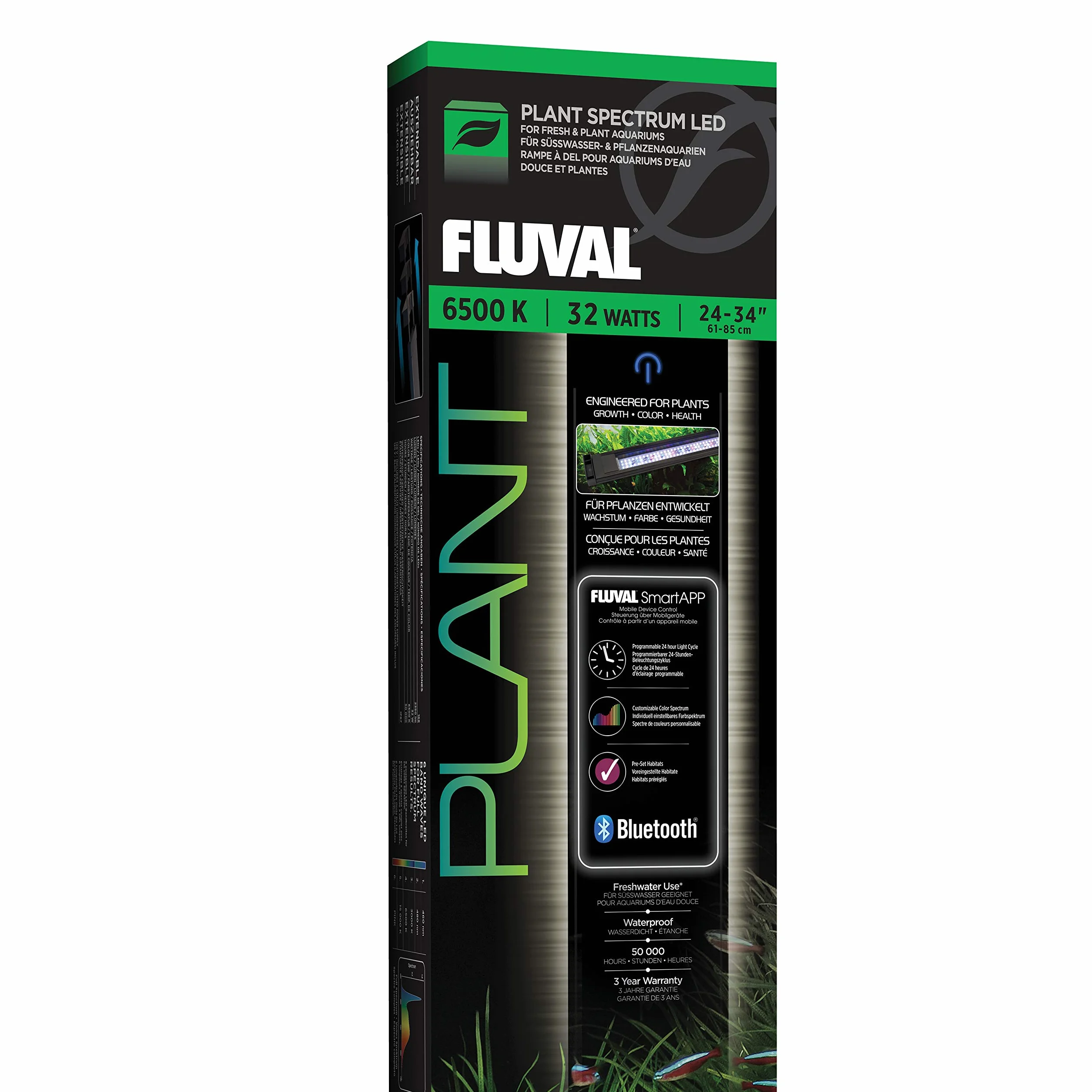 Fluval Plant 3.0 Oświetlenie Led do Akwarium, Czarny, 61-85 cm