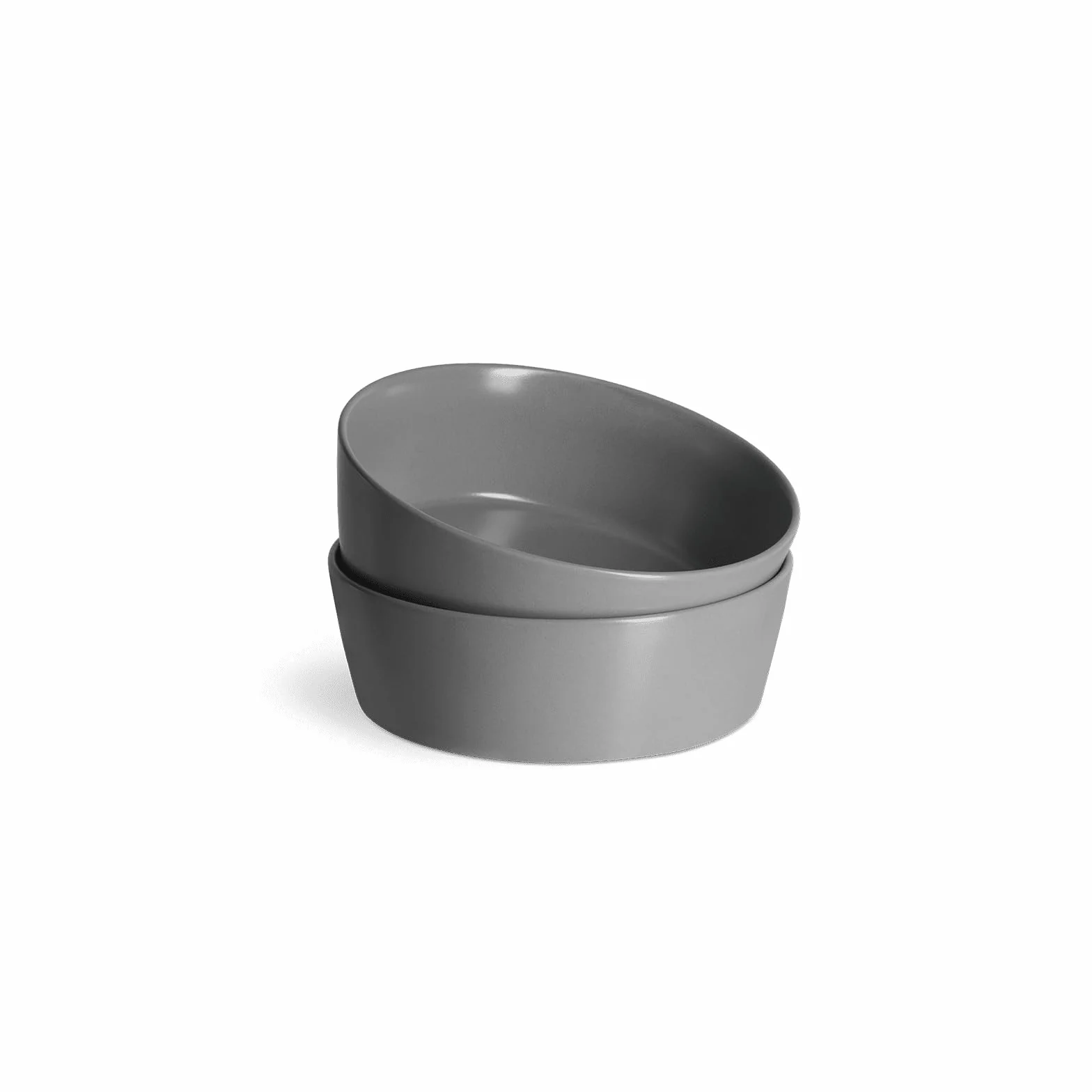 Springlane Sweet Scandi Talerze do Zupy, Zestaw 2 sztuk, Zestaw Naczyń w Kolorze Antracytowym z Nowej Ceramiki Kostnej, Skandynawski Design, Matowe