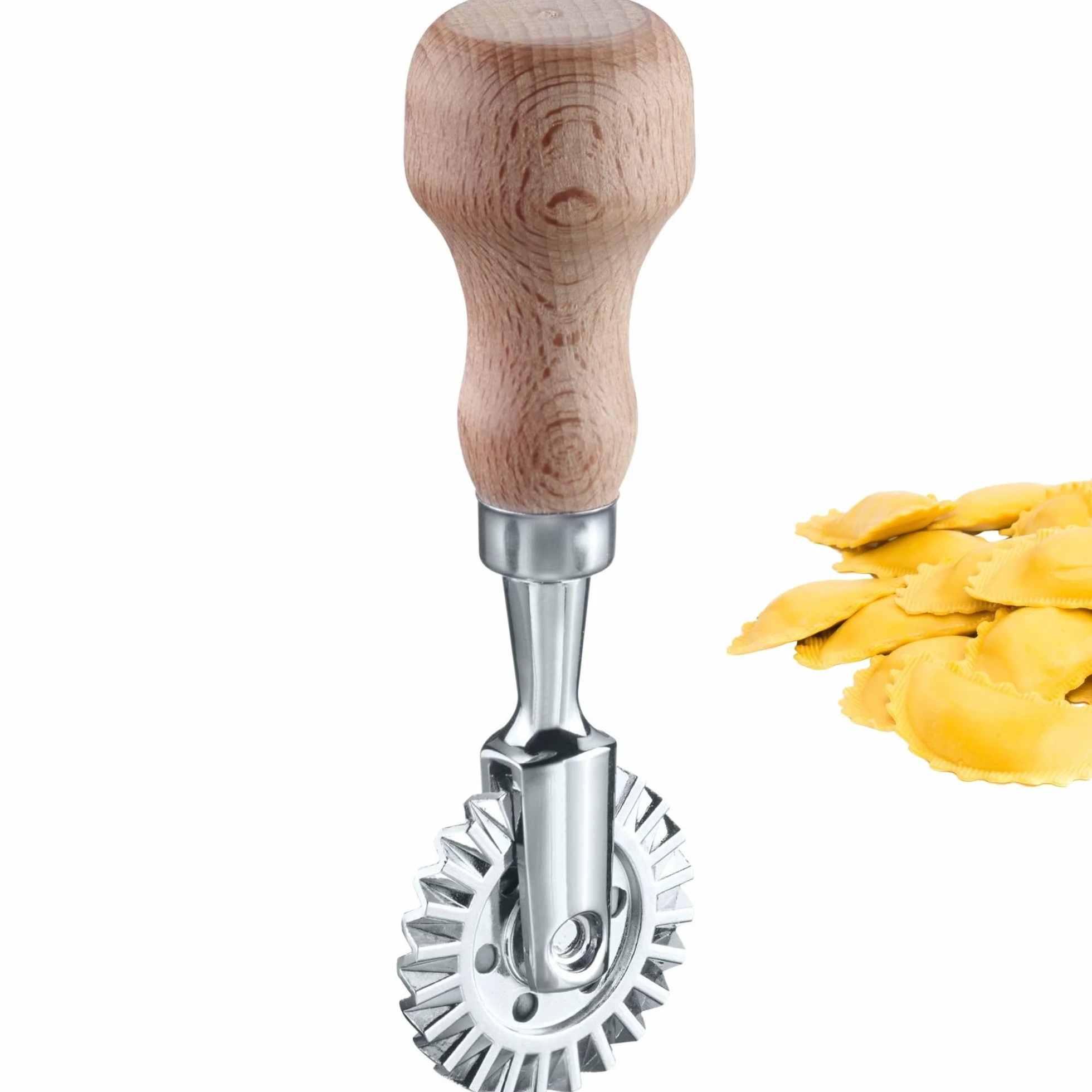 Westmark Praktyczne Koło do Ciasta Ravioli Cutter/Pastry Wheel Sofia, do Wykrawania Domowego Makaronu i Ciasta, Średnica Koła 39 mm, Cynk, Drewno Bukowe