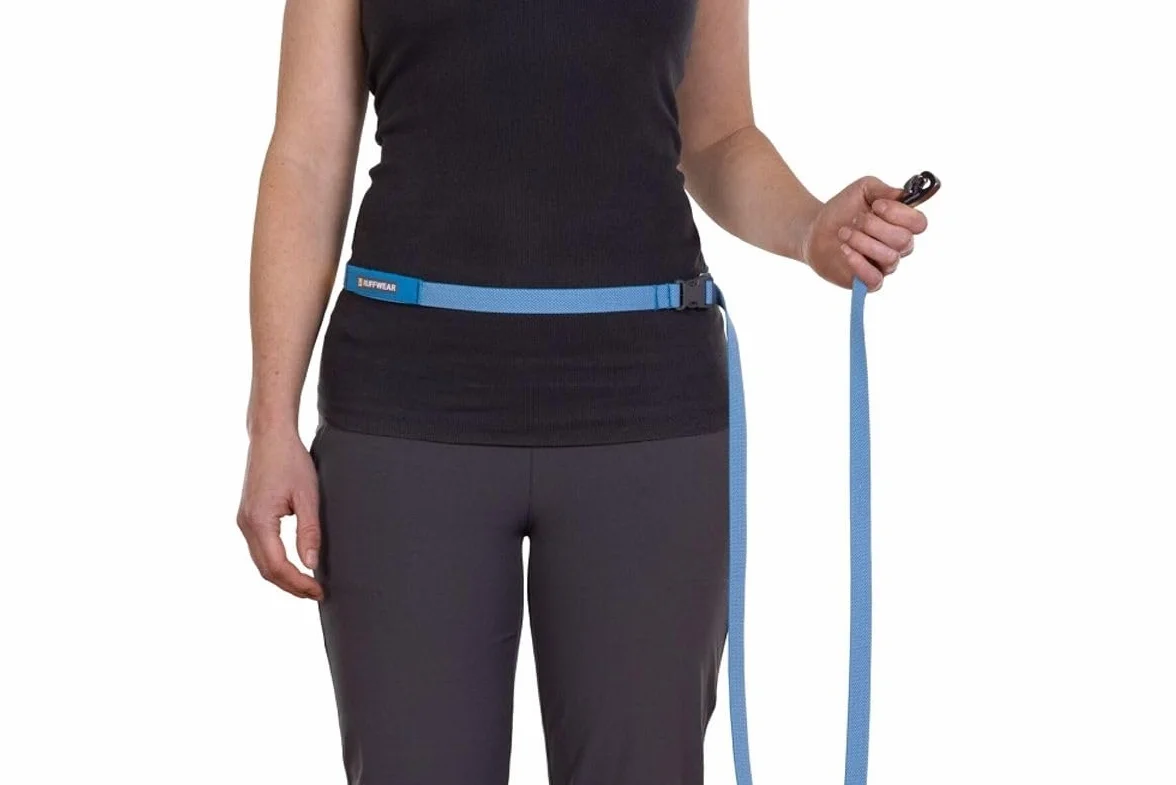 RUFFWEAR Flagline smycz dla psa, lekka, mocna, 2 w 1, regulowana, kieszeń, klips Crux