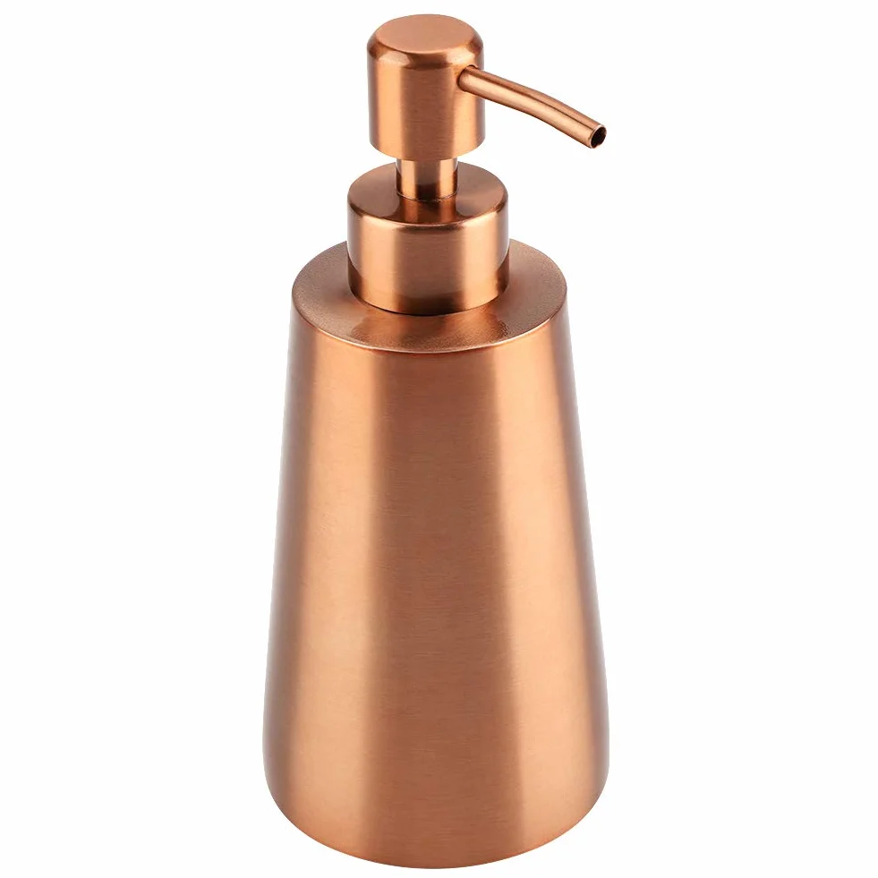 Dozownik Mydła Stal Nierdzewna Do Mydła W Płynie Szampon Wielokrotnego Napełniania Dozownik Balsamu Do Kuchni Toaleta Łazienkowa 350Ml (Różowe Złoto)