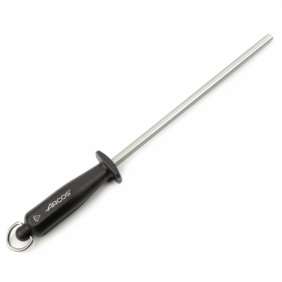 KRZESŁO ARCOS 230mm Ręczna ostrzałka do noży z węgliku stalowego i diamentów; Profesjonalna ostrzałka z ergonomicznym uchwytem z polipropylenu; Dla osób prawo- i leworęcznych; Kolor czarny