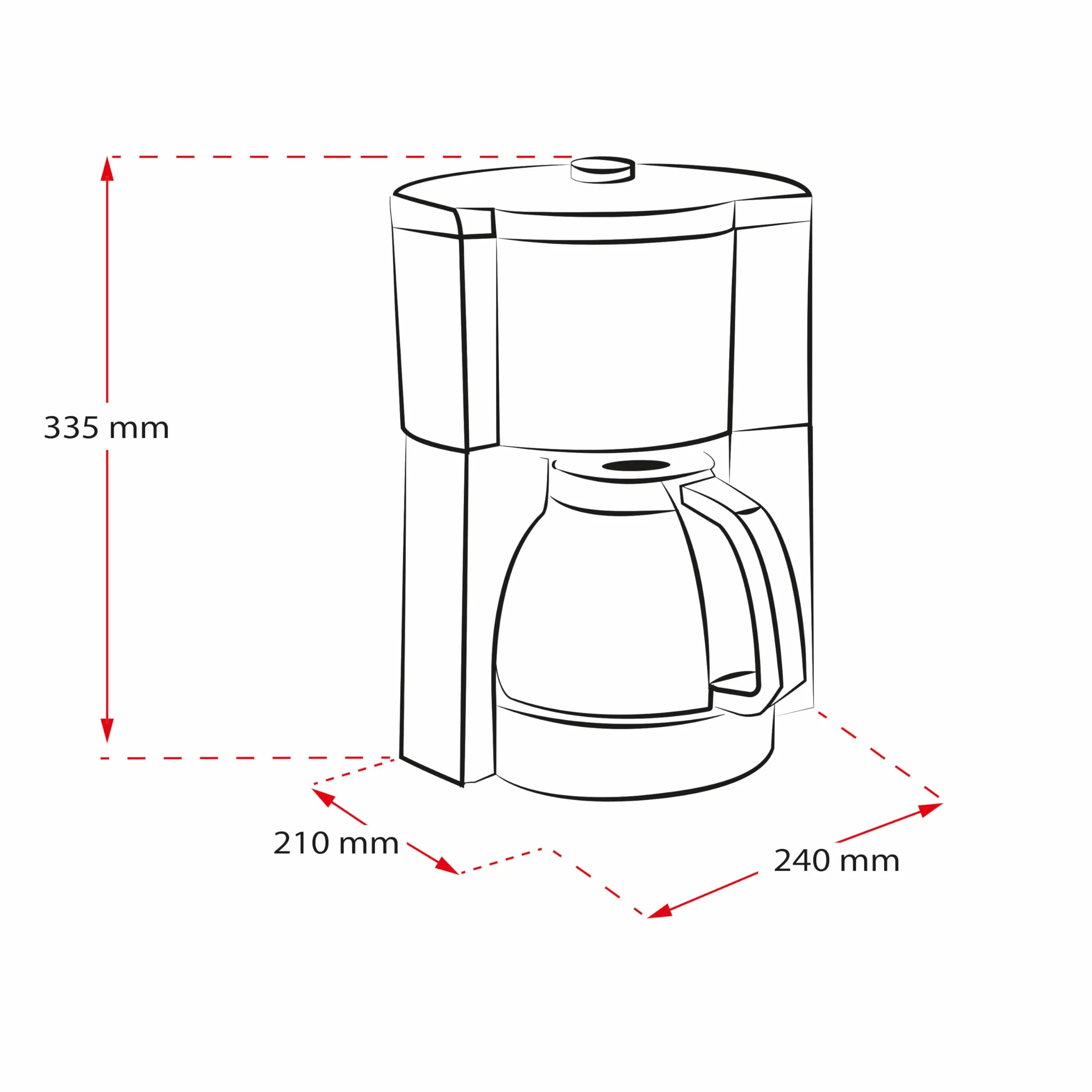 Melitta Look Timer – przelewowy ekspres do kawy – ze szklanym dzbankiem – funkcja timera – zatrzymanie kapania – 10 filiżanek – czarny (1025-08)