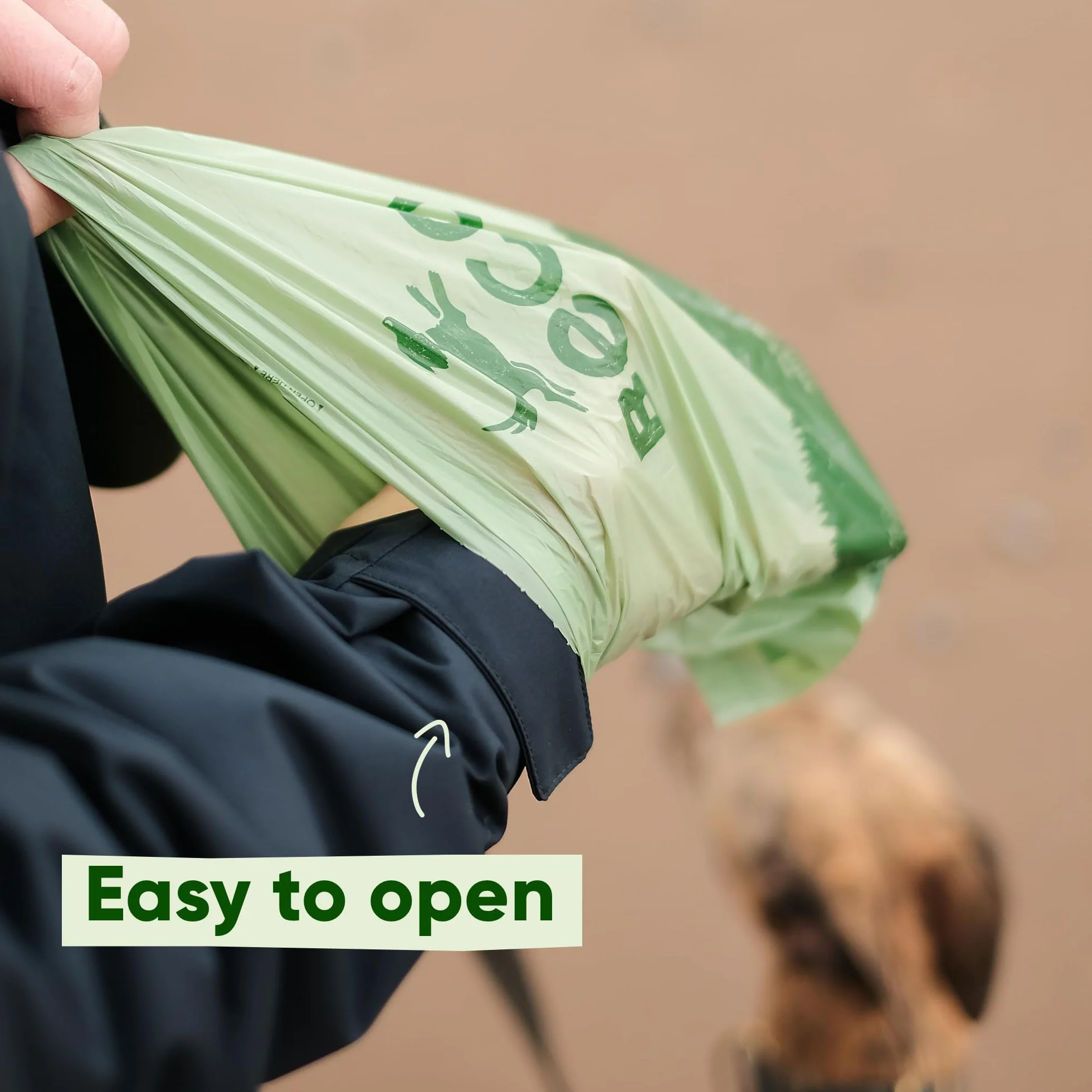Beco Mocne i duże torby na odchody - 540 worków (36 rolek po 15) - bezzapachowe - kompatybilne z dozownikiem torby na odchody dla psów, zielone, BBG-540