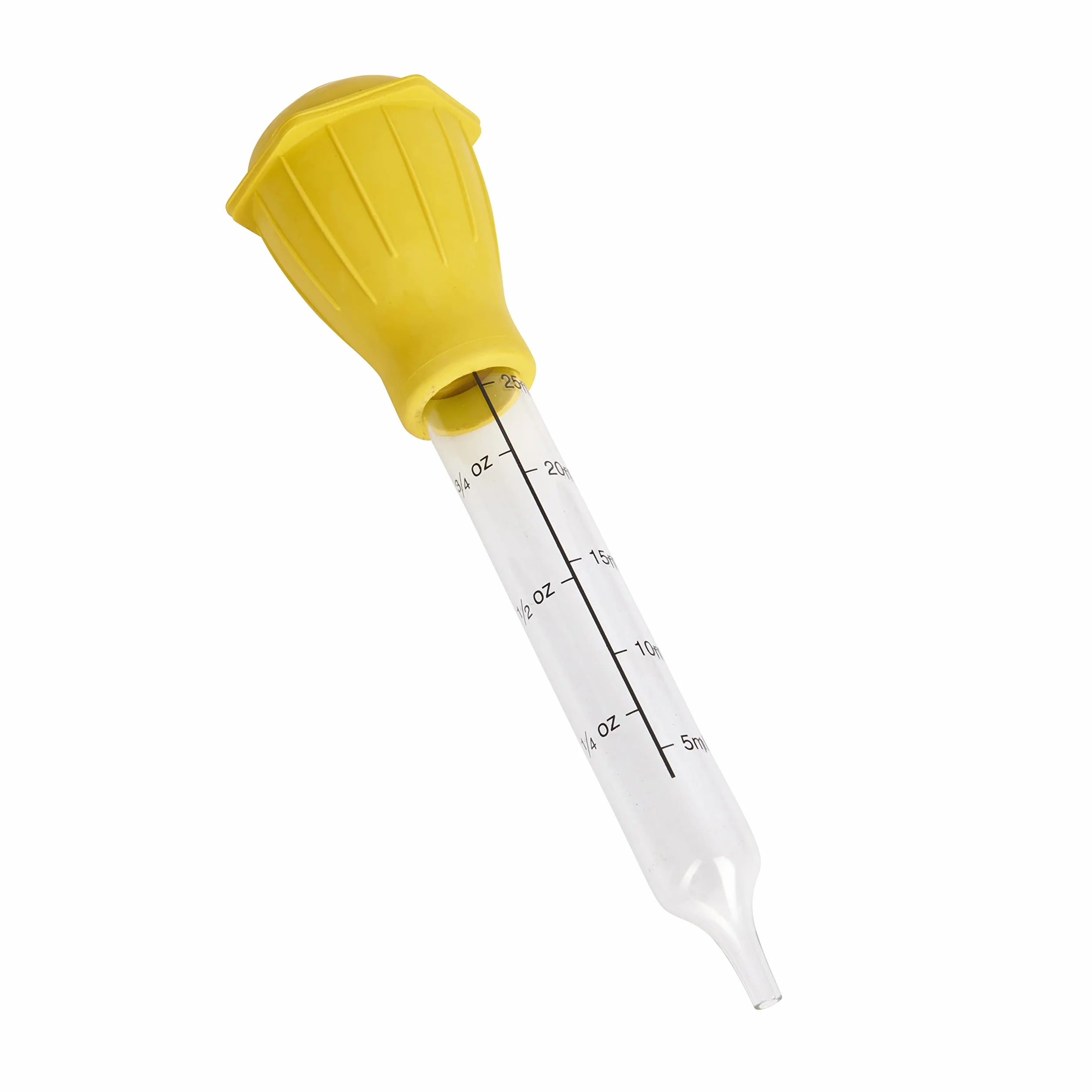 KitchenCraft Tradycyjna Pipeta Kuchenna, Szkło/Guma, 30 cm - Kolor Żółty/Przezroczysta
