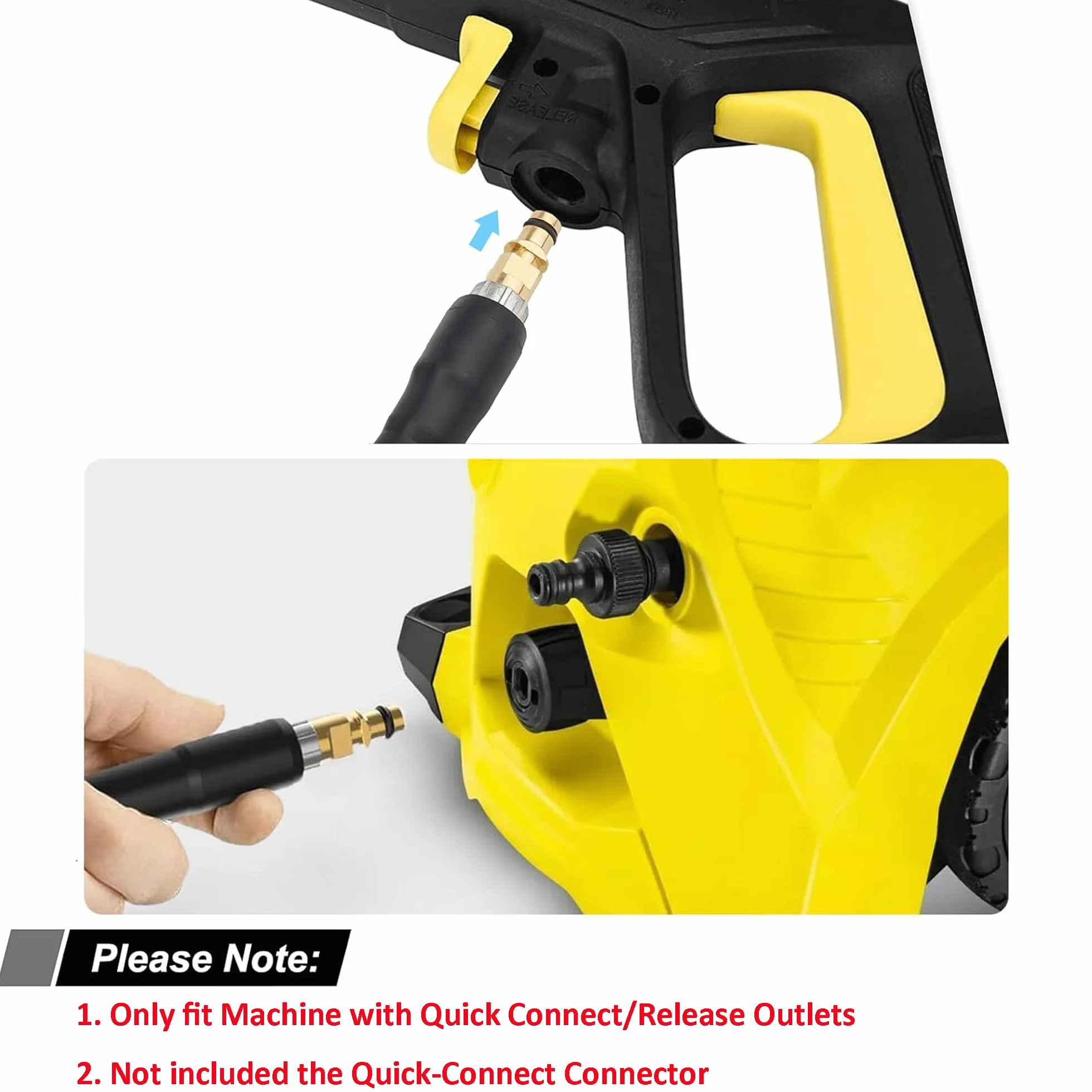 Wąż do myjki wysokociśnieniowej 10 m do Karcher serii K K2 K3 K4 K5 K6 K7, zielony wąż wymienny, zamiennik myjki strumieniowej z szybkozłączką