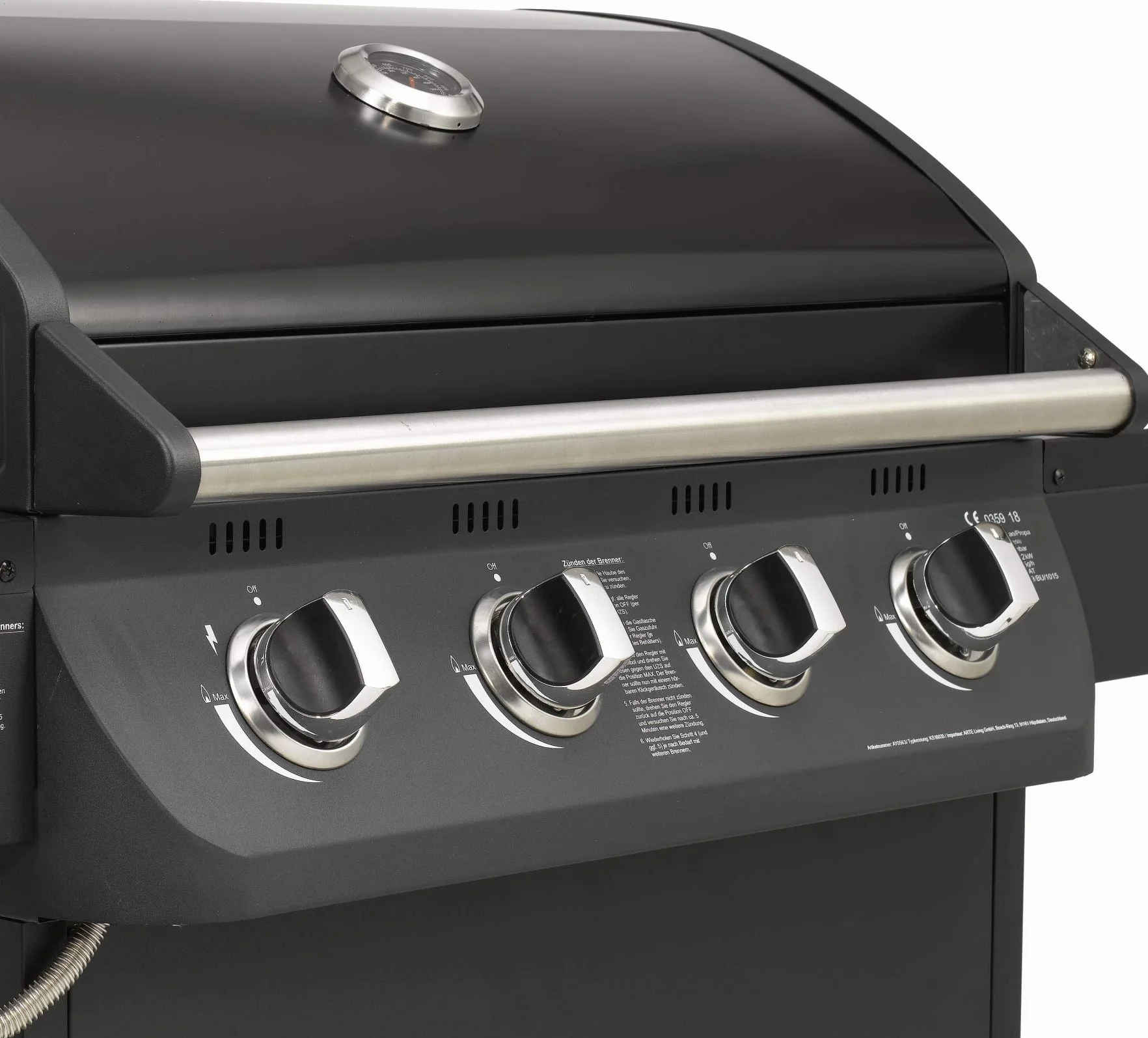 Grill gazowy "COLUMBUS" 4 + 1 palnik firmy El Fuego® BBQ BBQ grill na kółkach, grill gazowy Barbecue AY 563