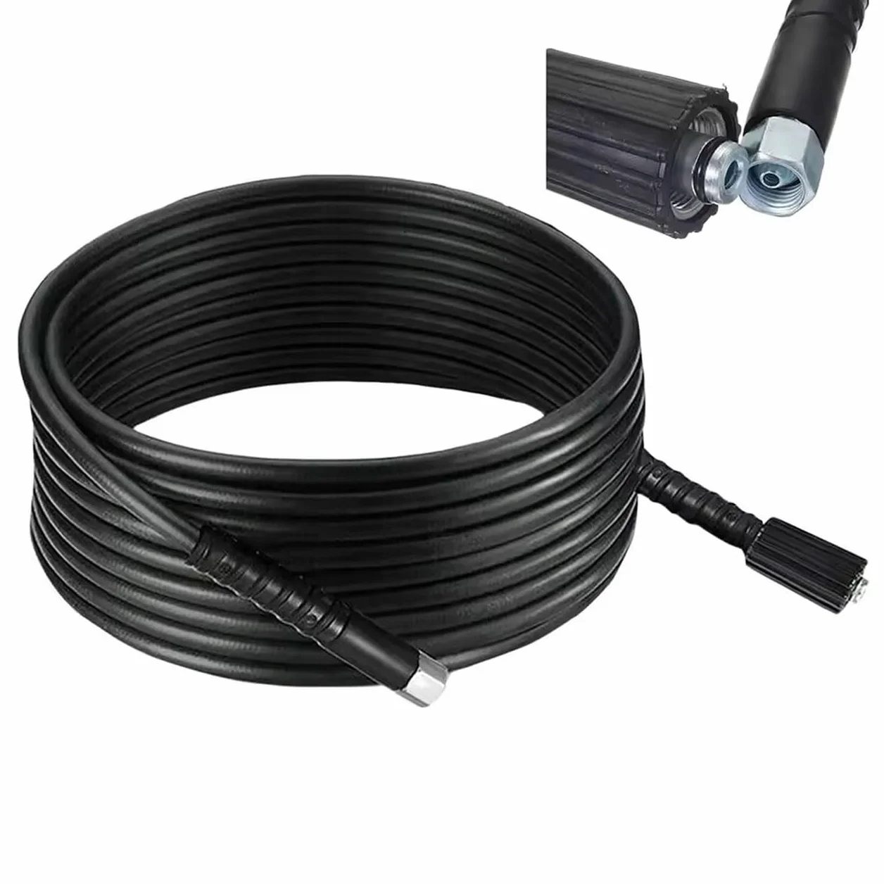 Pistolet wysokociśnieniowy z dyszą Vario i wężem 5 m 1/4" M22x1,5 – zamiennik do myjki wysokociśnieniowej Kärcher K2–K7 | ciśnienie robocze 155 bar, maks. 529 bar, 60 °C, regulowany strumień wody