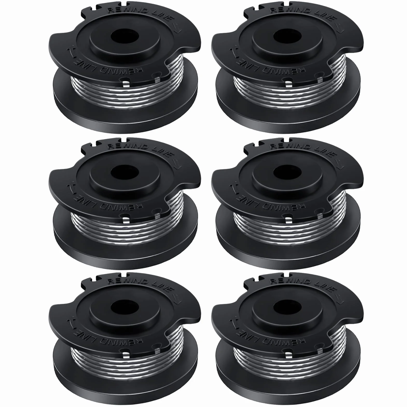 Chuancheng 6-pak zapasowych szpuli i linii do Bosch Easy Grass Cut 18 V 23 26 18 części do kosiarki do trawy # F016800569