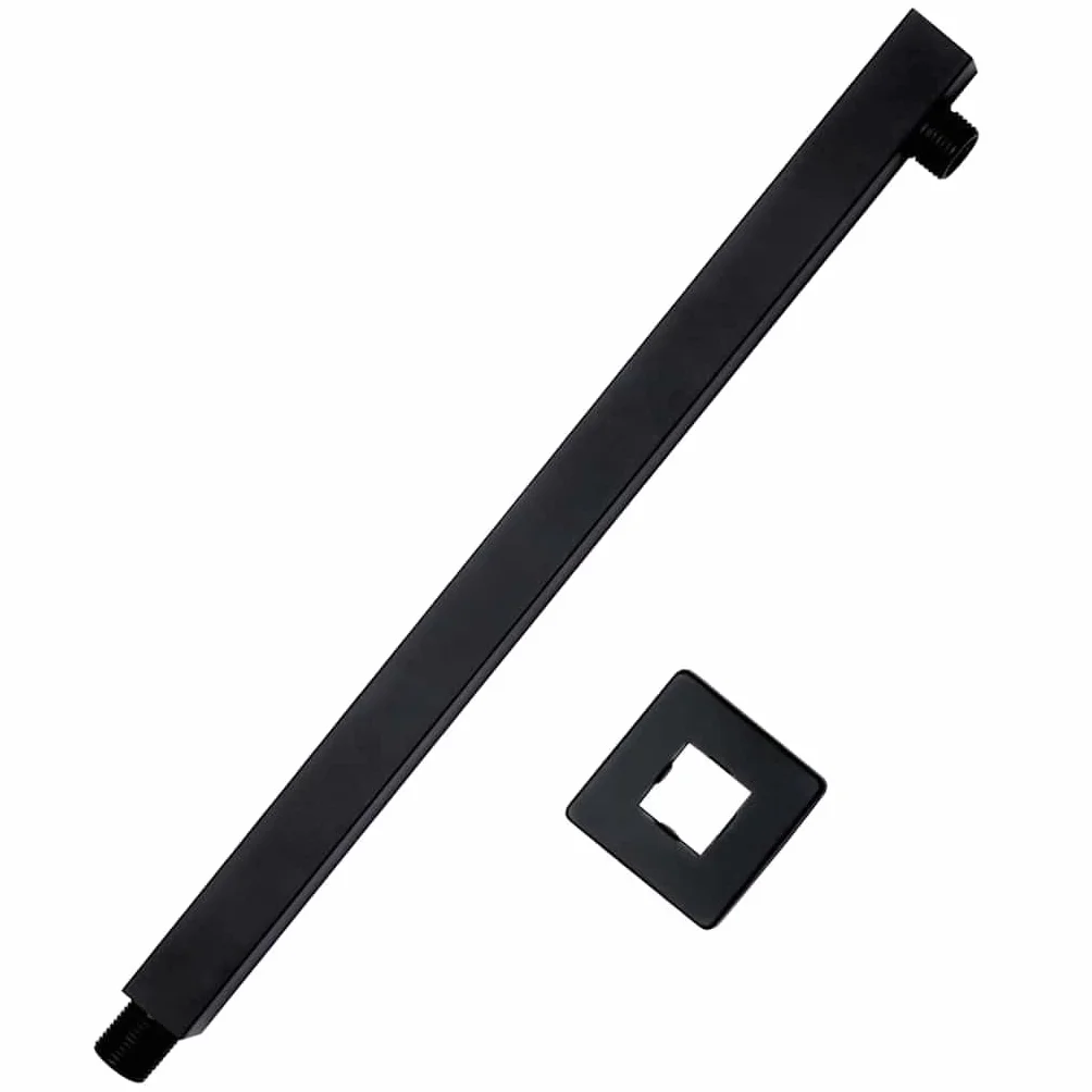 vidaXL Ramię do deszczownicy, kwadratowe, stal 201, czarne, 40 cm