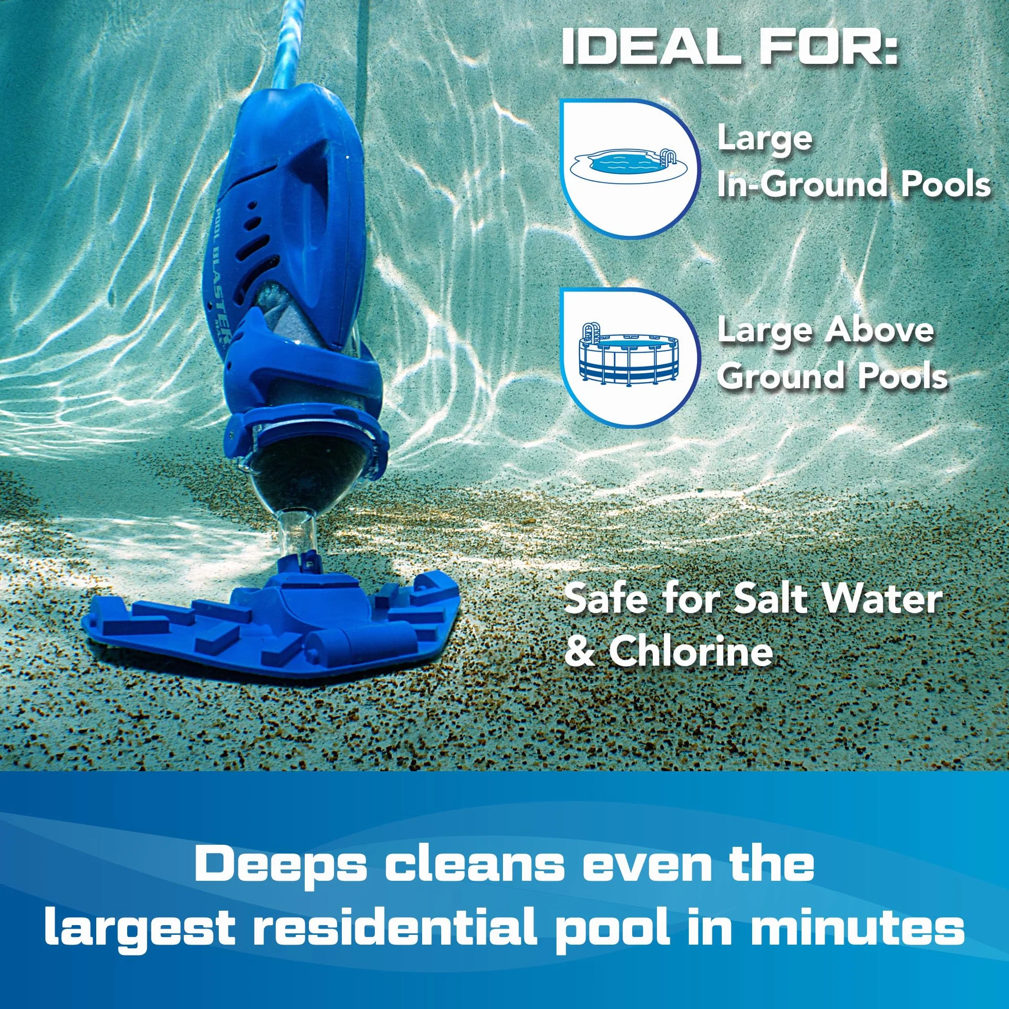 Water Tech POOL BLASTER Max Li CG odkurzacz basenowy o większej mocy ssania z silnikiem P30 do basenu i spa