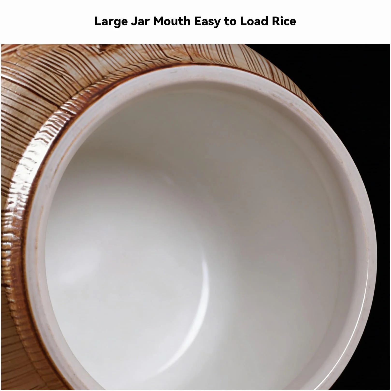 Hermetyczny Pojemnik Na Ryż Ceramiczny Duża Pojemność Porcelanowy Dozownik Zboża Słoiki Kuchenne Na Mąkę, Soję, Płatki Owsiane(D,10kg)