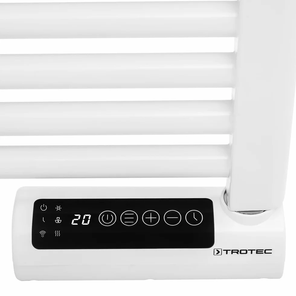 TROTEC Elektryczny podgrzewacz do ręczników TWH 300 S – montaż na ścianie, 300 W, nowoczesny design z płaską rurą, cicha praca, IPX4, idealny do łazienki i toalety dla gości
