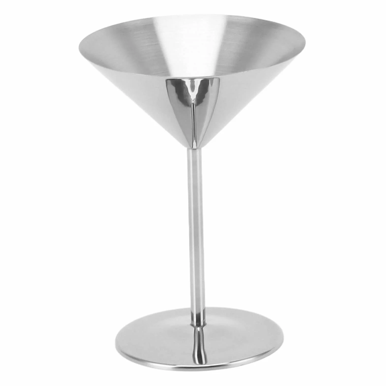 Kieliszki do Martini, Stal Nierdzewna Szklane Martini Metalowe Kieliszki Koktajlowe Nietłukący Kielich do Home Baru, Srebrny