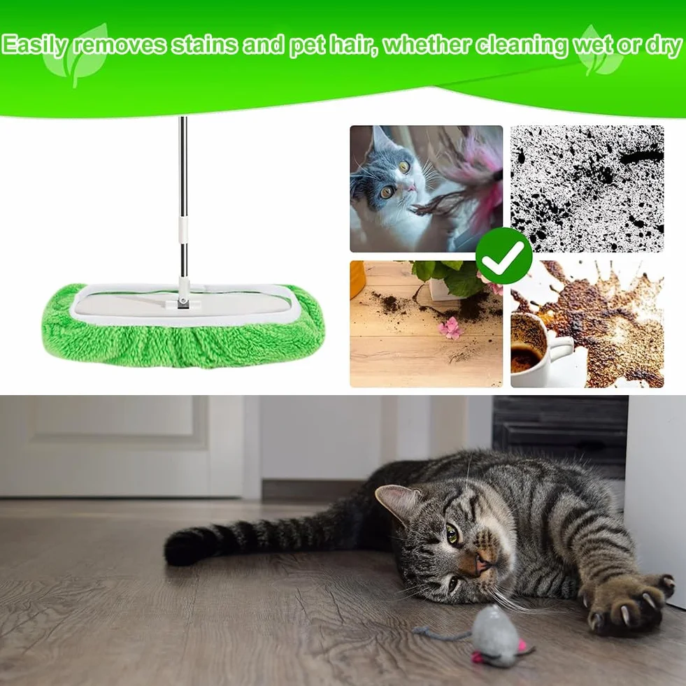 Ścierki wielokrotnego użytku do Swiffer Sweeper Mop, 25 x 11,5 cm Słuchawki z mikrofibry Swiffer, 4 sztuki ściereczki do mopa z mikrofibry, do wszystkich rodzajów podłóg