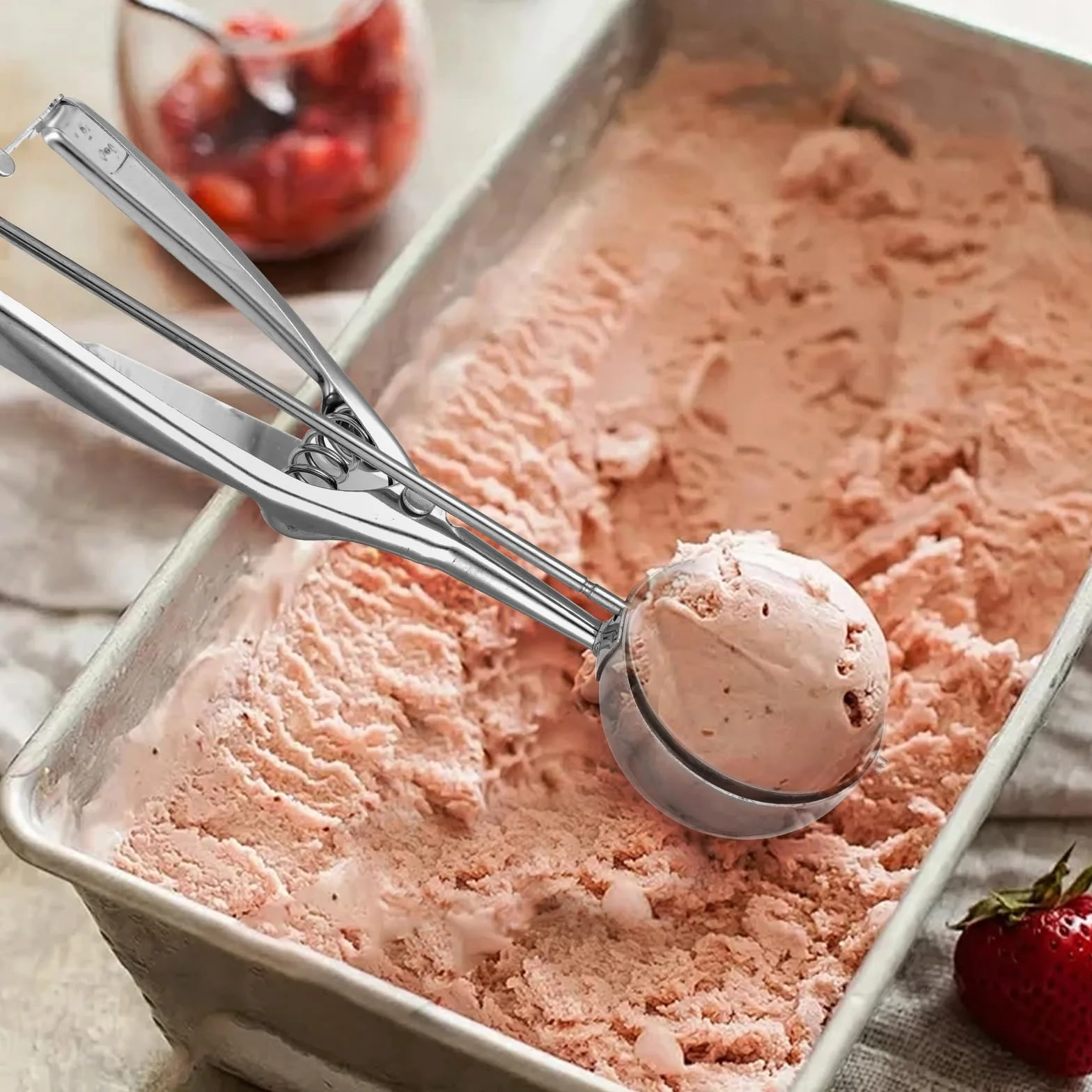 łyżka do lodów ze stali nierdzewnej Gadżety kuchenne do lodów Scoop Trigger