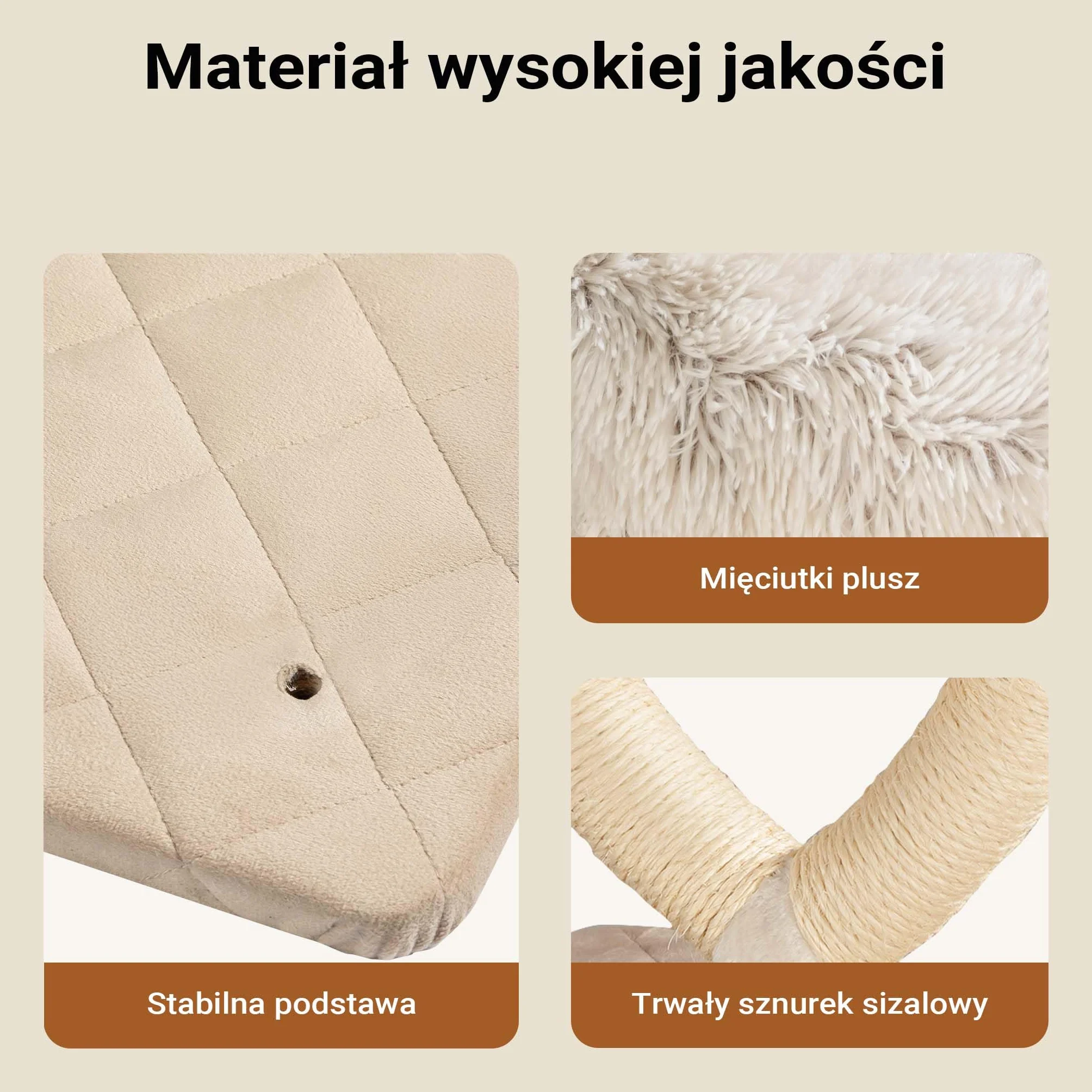 Fudajo Drapak dla kota 95cm w stylu gałęzi z pluszem jaskinią i sizalem drzewko z gruszy