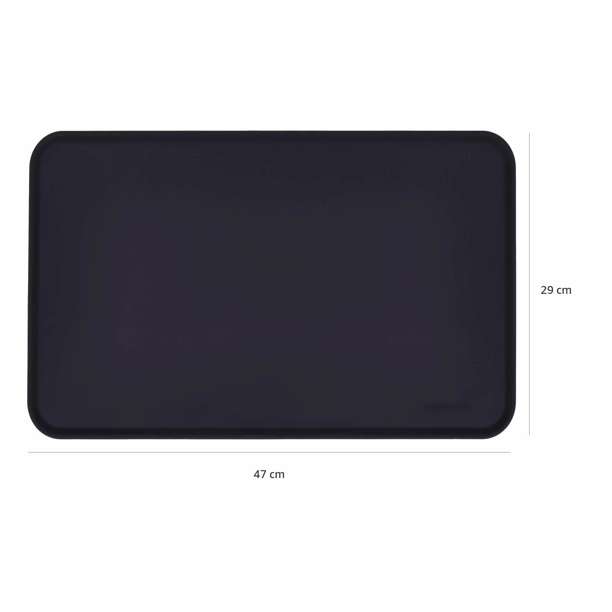 Amazon Basics Mata na karmę dla zwierząt silikonowa wodoodporna 47 x 29 cm czarna