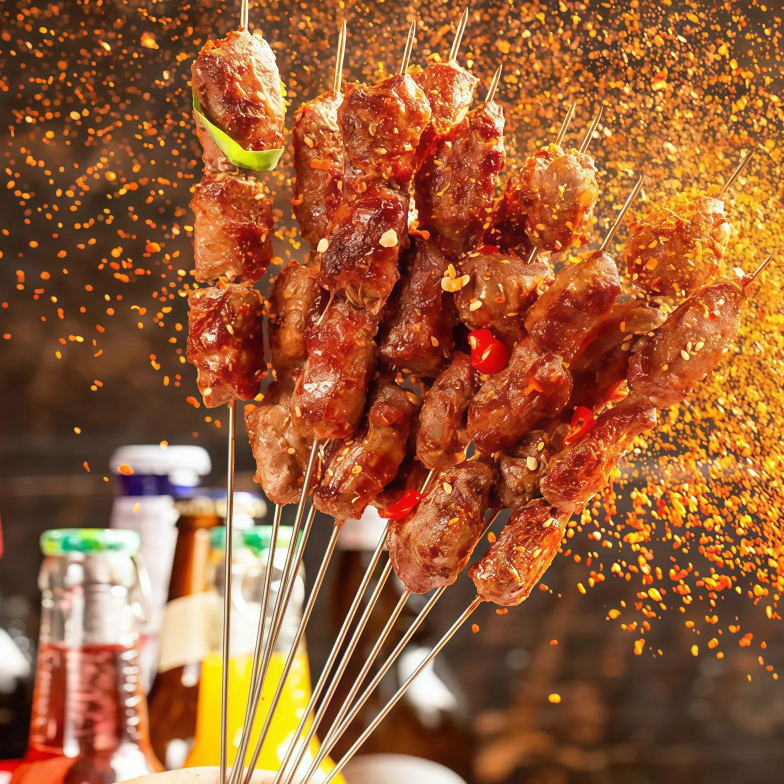 Metalowe szpikulce ze stali nierdzewnej do kebabów, szaszłyków ze stali nierdzewnej, do frytkownicy powietrznej, szaszłyków z kurczaka, kebabów z indyka, akcesoria do grillowania (12)
