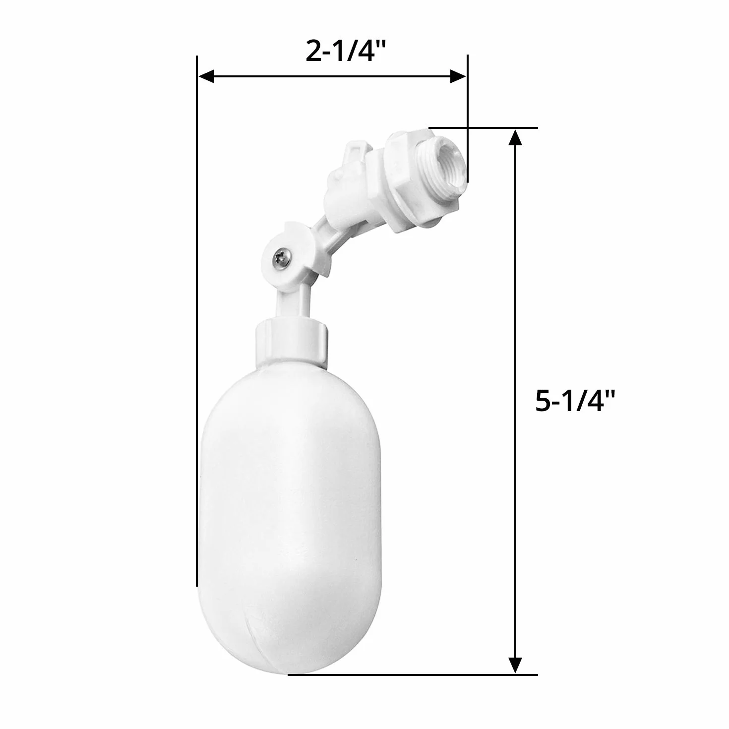 QWORK regulowany zawór kulowy pływakowy z filtrem wody 1/4" (6,4 mm) do akwarium
