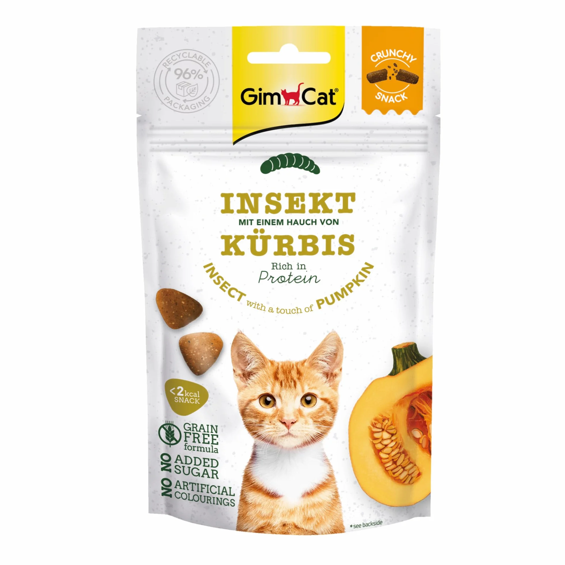 GimCat Crunchy Snacks owad z dynią – chrupiące przysmaki dla kota 50 g
