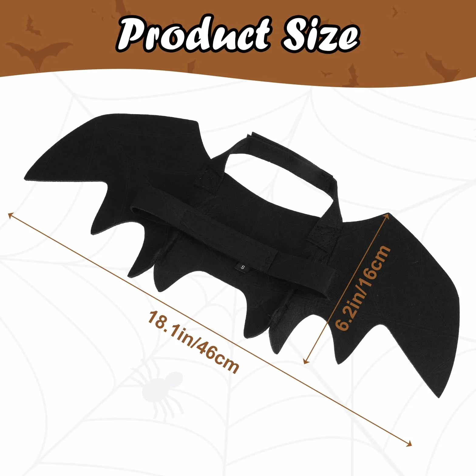 Kostium na Halloween dla kota z czarnymi skrzydłami nietoperza