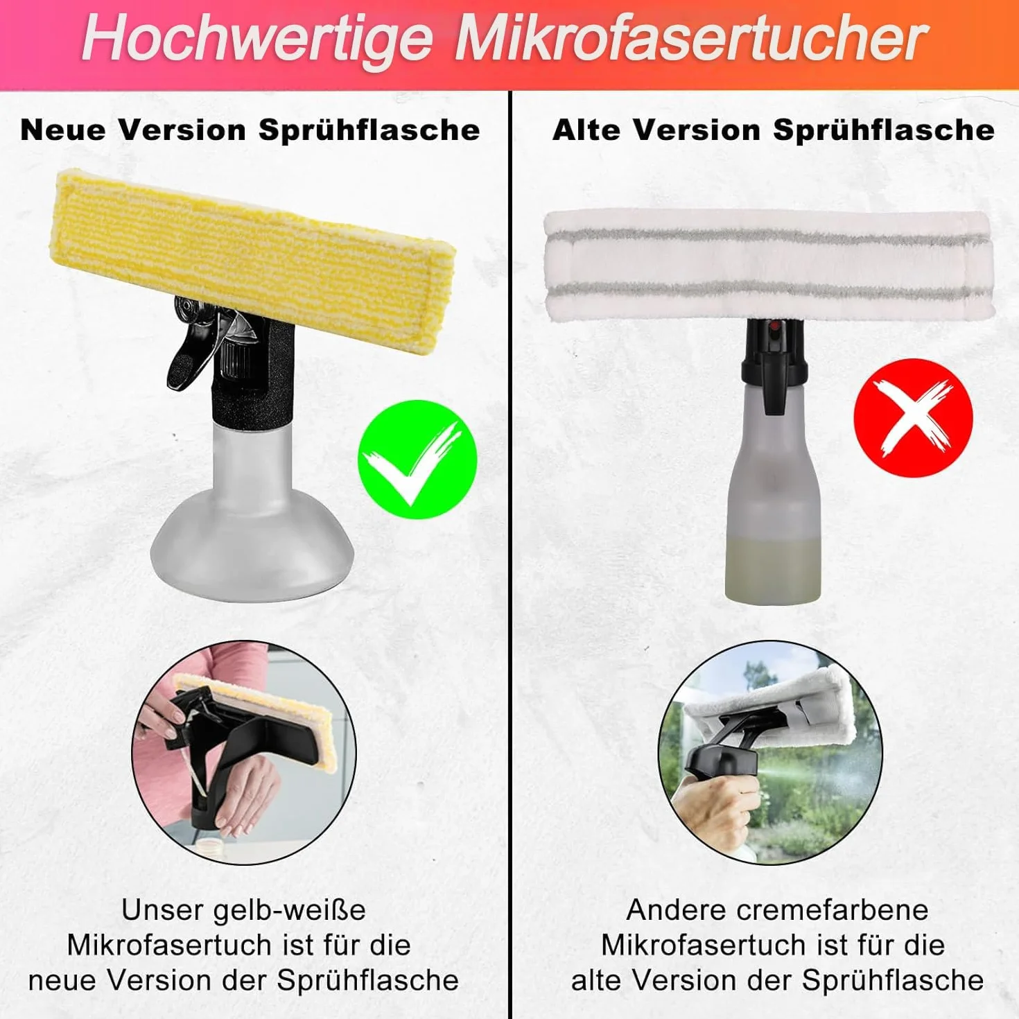 4 sztuki podkładek zamiennych do odkurzacza do okien Kärcher do czyszczenia okien, części zamienne, akcesoria do odkurzaczy okien, podkładki z mikrofibry, do Karcher WV2 WV5 WV6 Plus Premium