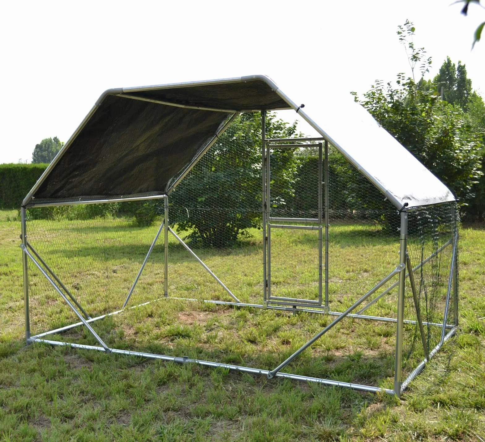 Woliera klatka zewnętrzna 2x3x2m z wodoodpornym dachem przeciwsłonecznym