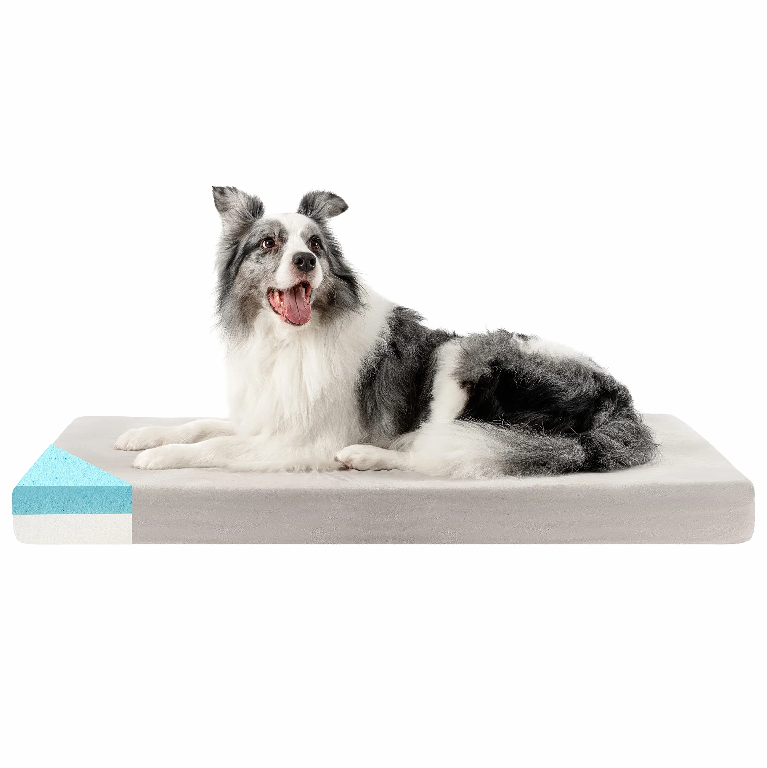 Legowisko dla dużych psów – XL – ortopedyczna poduszka dla psów – zdejmowana poszewka, nadaje się do prania, 110 x 70 x 9 cm