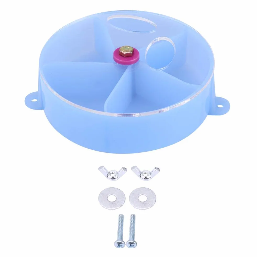 AMONIDA Bird Pet Foraging Feeder 5 gniazdek dla ptaków pióro klatkowe dla ptaków pióro dla ptaków Feeder, ptaki Feed Toy, dla silnych kokatielsów (niebieski)
