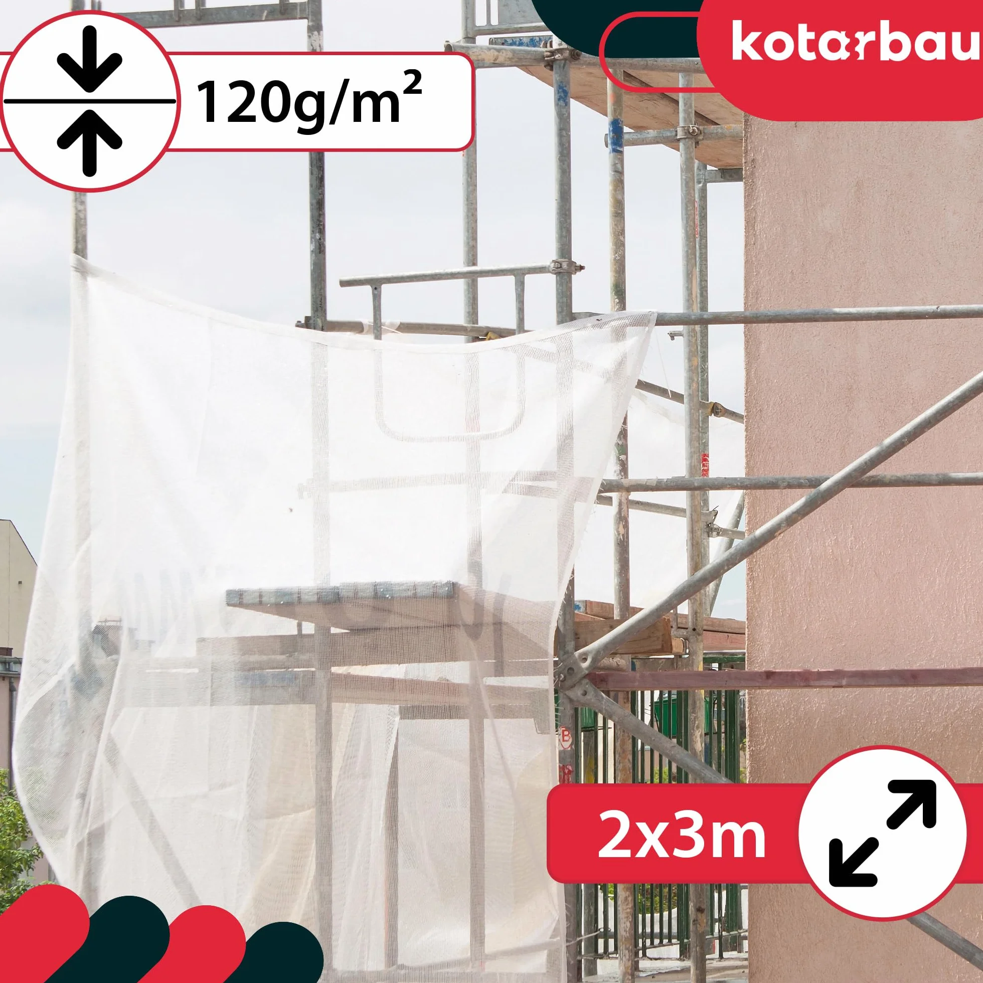 KOTARBAU® Plandeka 120 G/M2 - Płachta Ochronna Okryciowa - 2 X 3 M - Folia Szklarniowa - Mocna - Gruba - Zbrojona - Uniwersalna - Wodoodporna - Przezroczysta - Transparentna